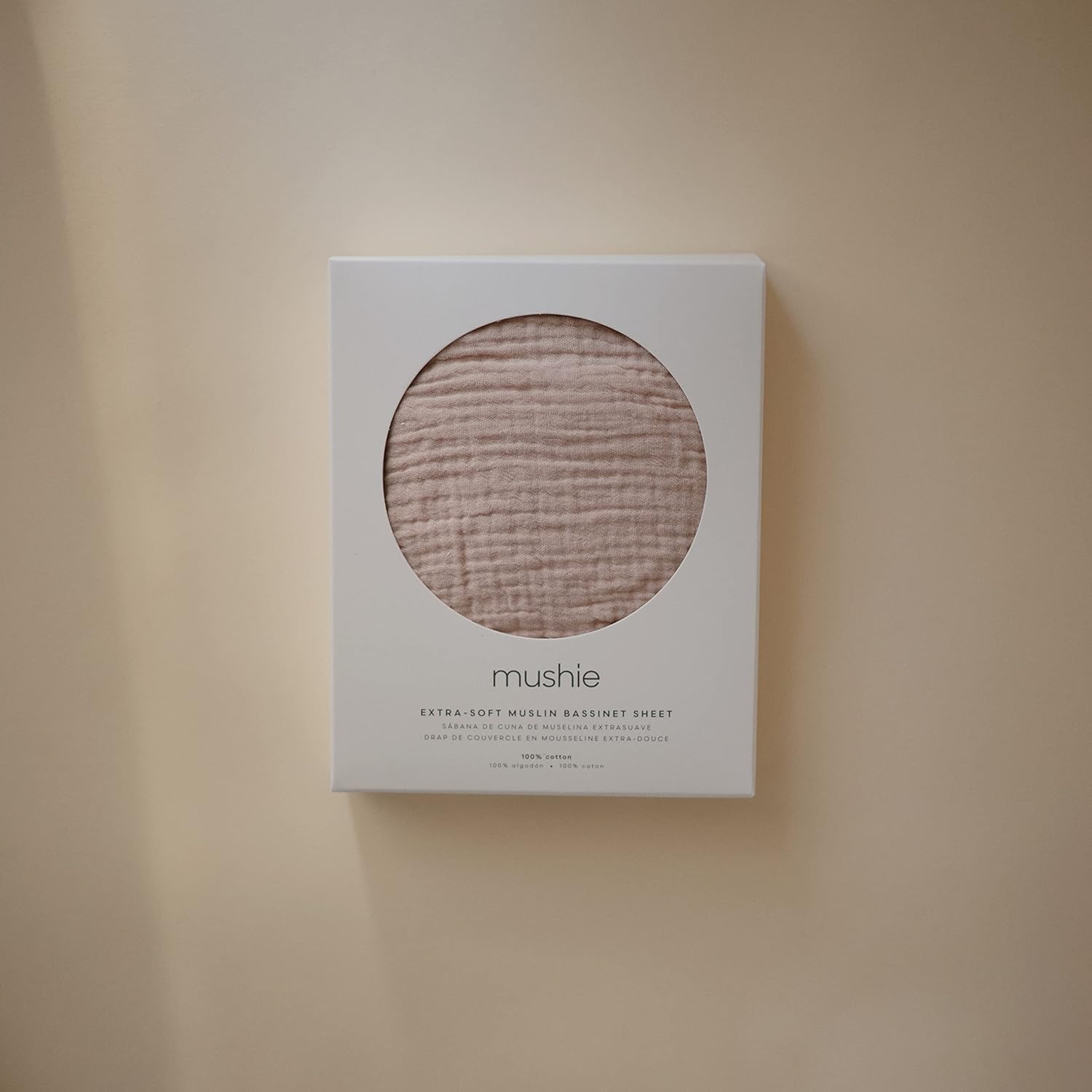 Mushie Extra Soft Bassinet Crib Sheet 30x16 Blush