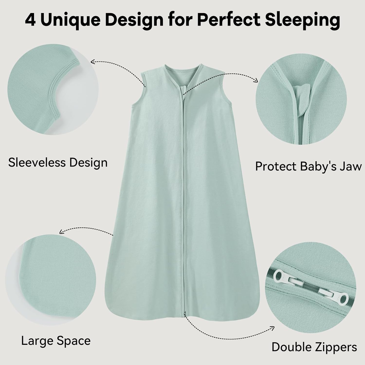 Unnivoll 6-12 Months Baby Sleep Sack 3 Pack 05 Tog
