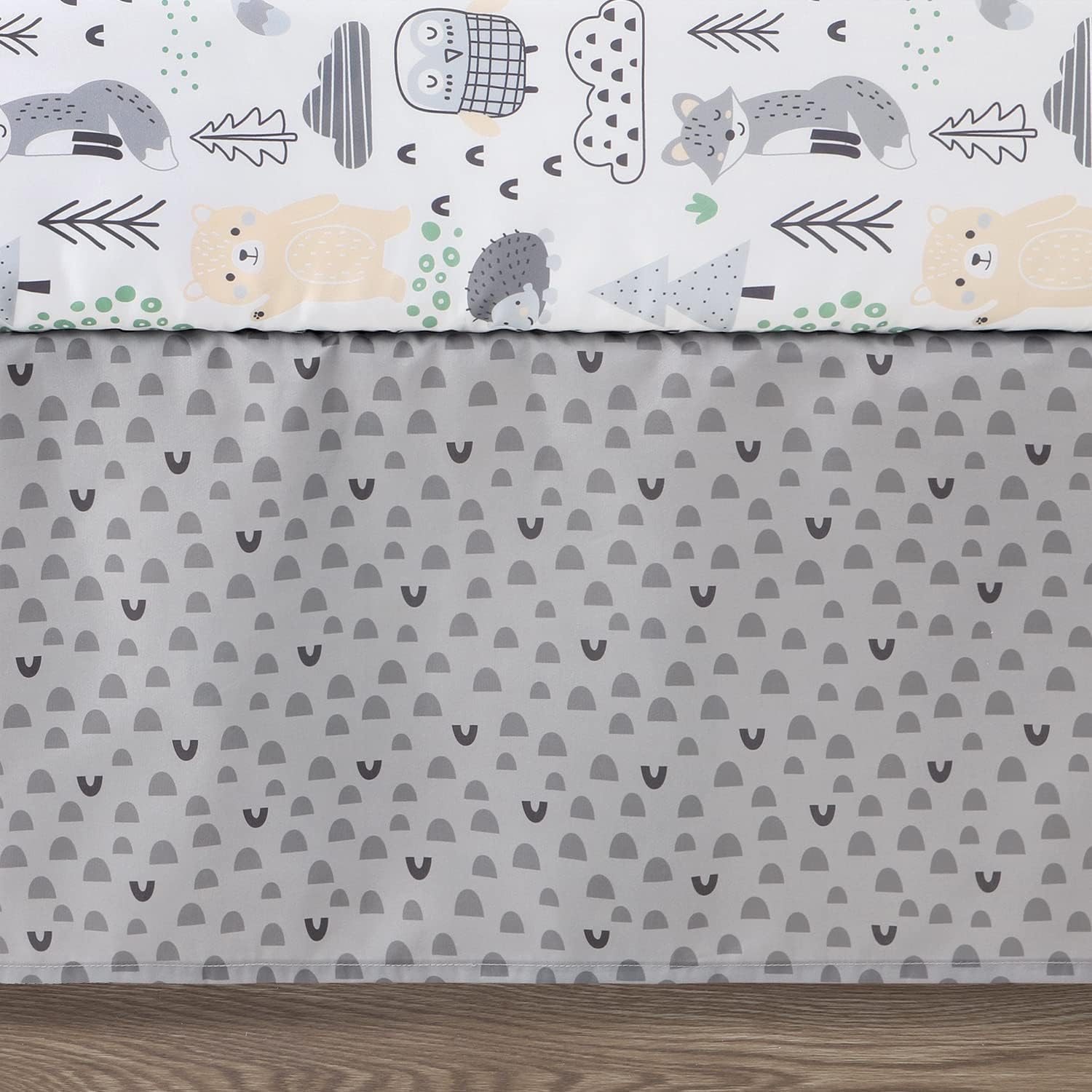 The Peanutshell 5 Piece Baby Crib Bedding Set - Woodscape