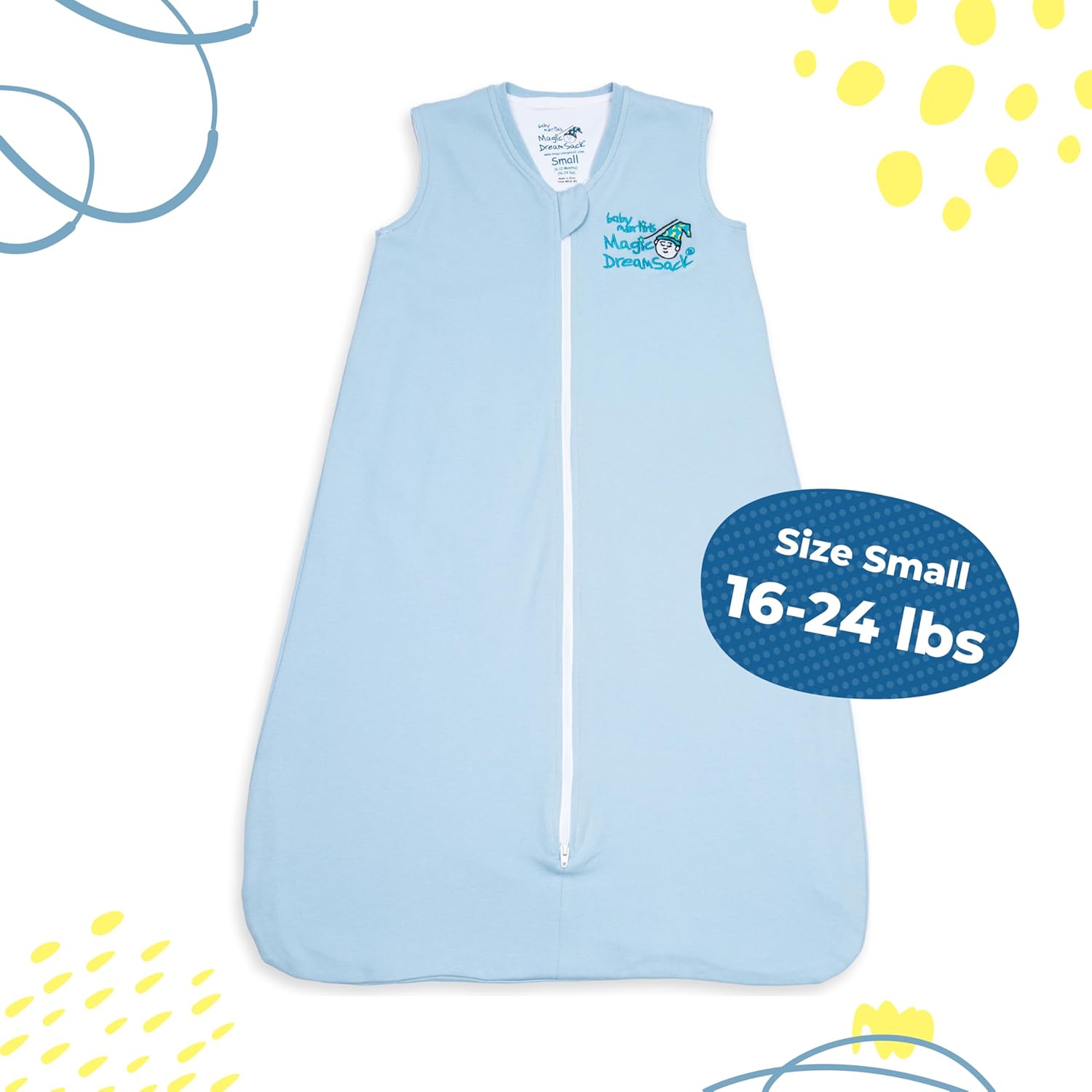 Magic Sleepsuit Baby Merlins Cotton Swaddle Transition Suit - Soft Cozy Easy Diaper Changes