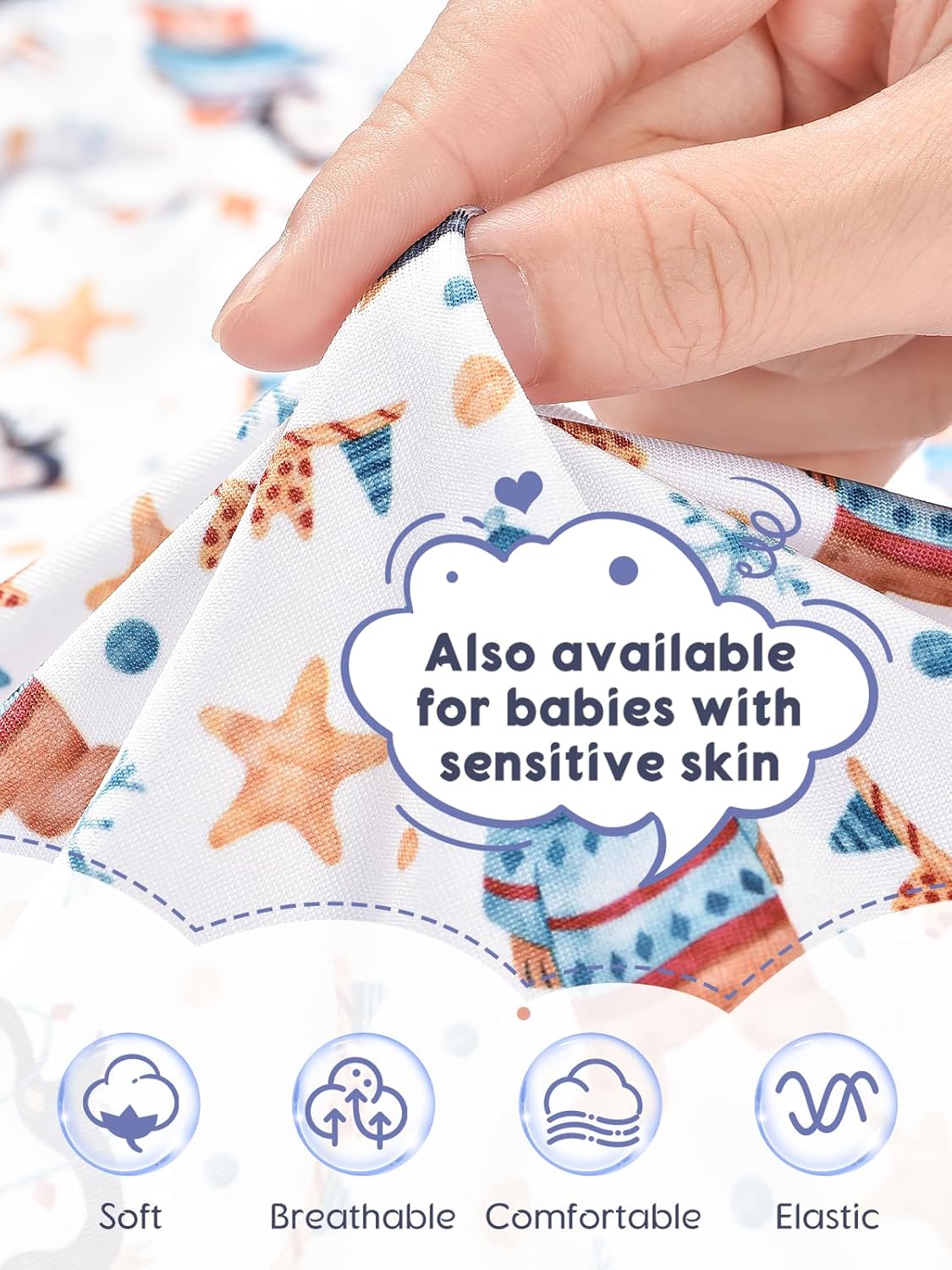 Cozary Baby Bassinet Fitted Sheets Waterproof Breathable Animal Cartoon 1PC