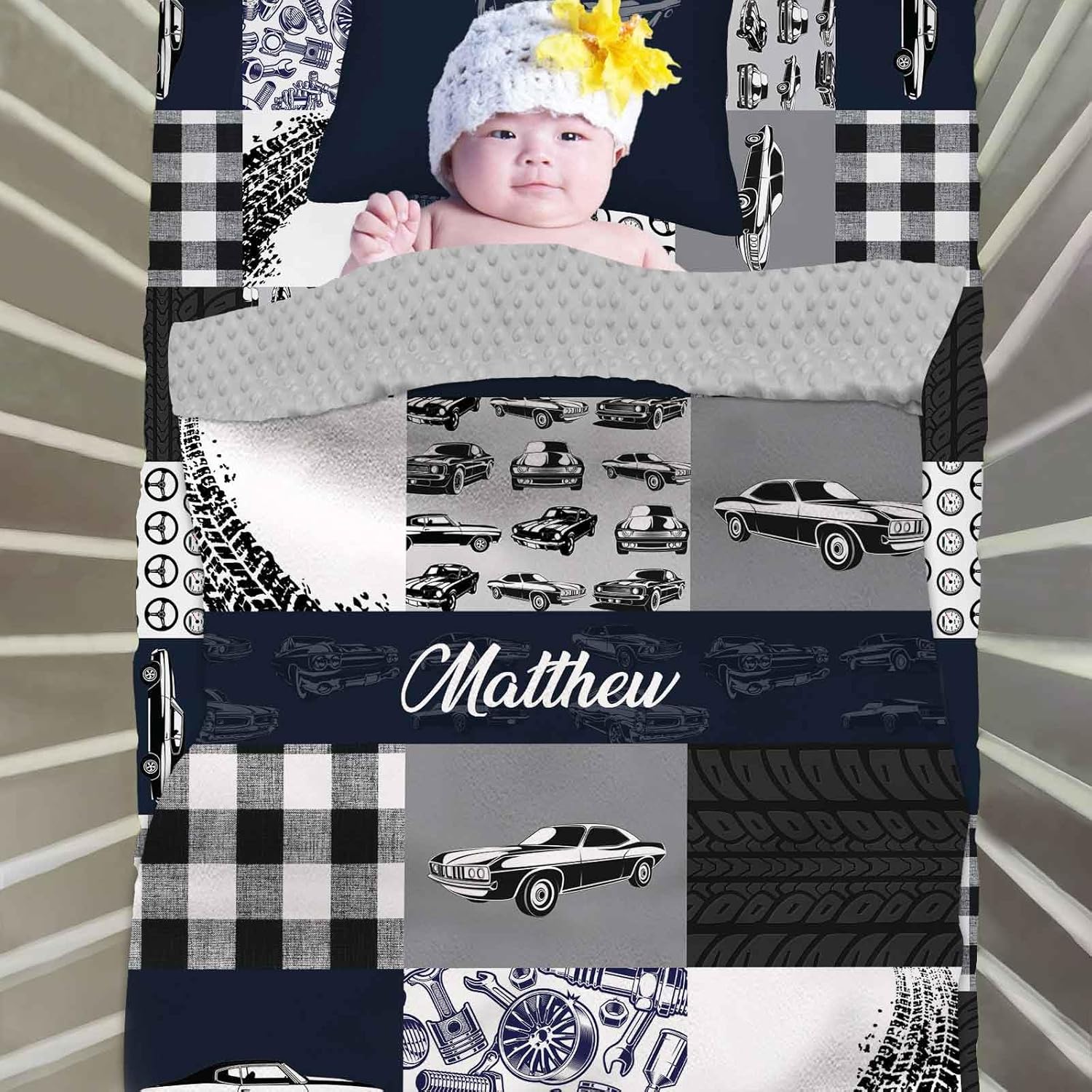 Custom Baby Crib Bedding Set with Name for Boys Girls
