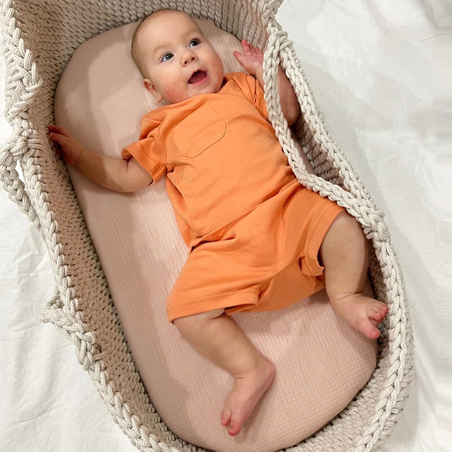 Soft Muslin Bassinet Sheets 32 x 18 for Baby Bedding