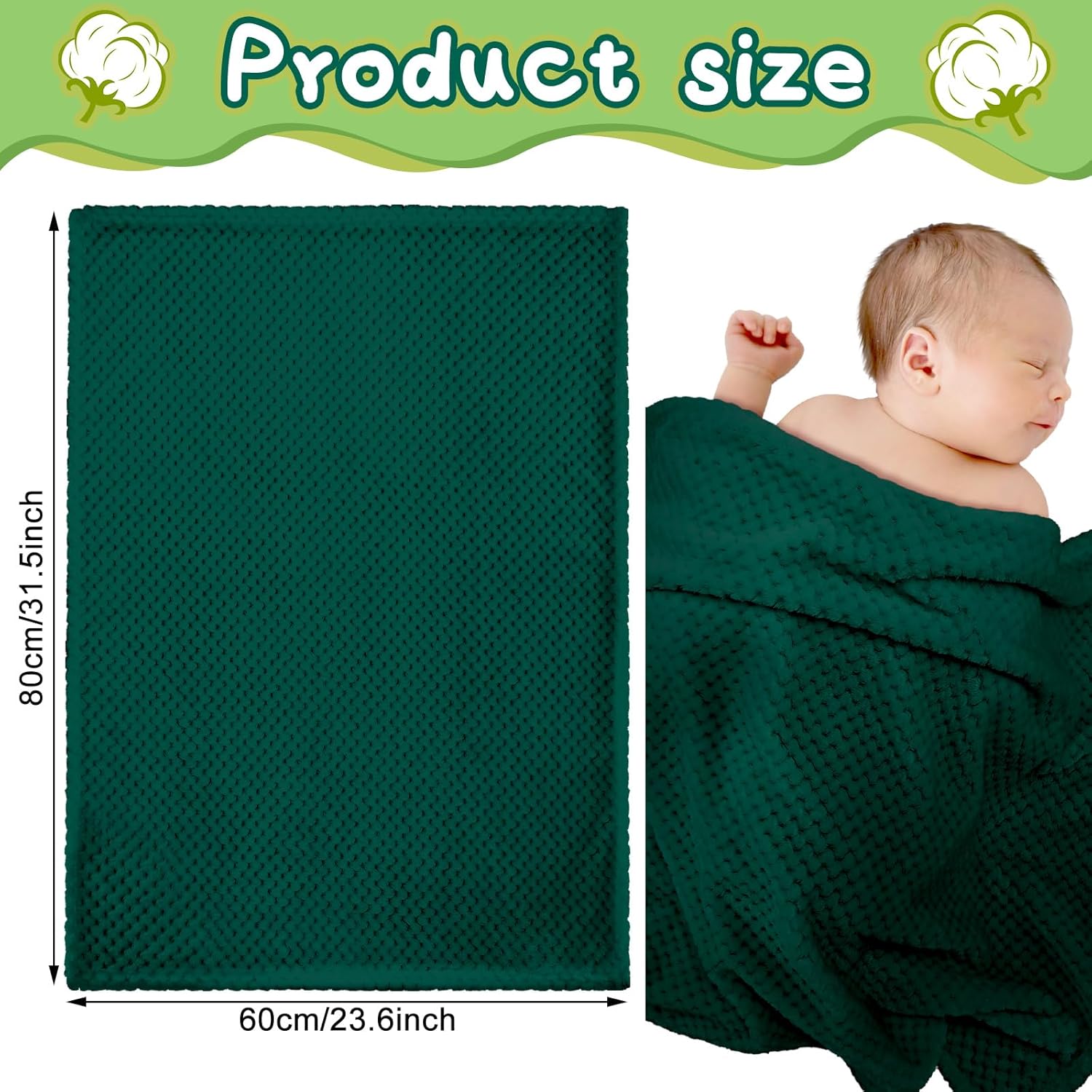 Frienda 4 Pcs Fluffy Baby Blanket for Boys Girls 32x24 Inch