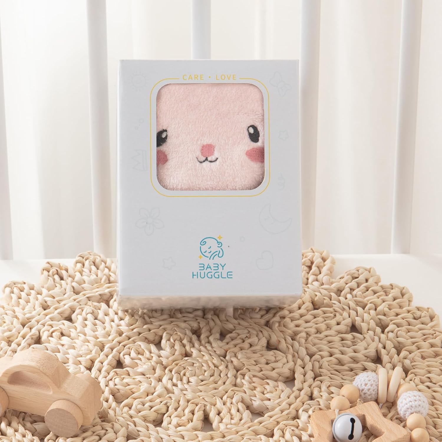 Babyhuggle Foldable Rabbit Plush Blanket 1