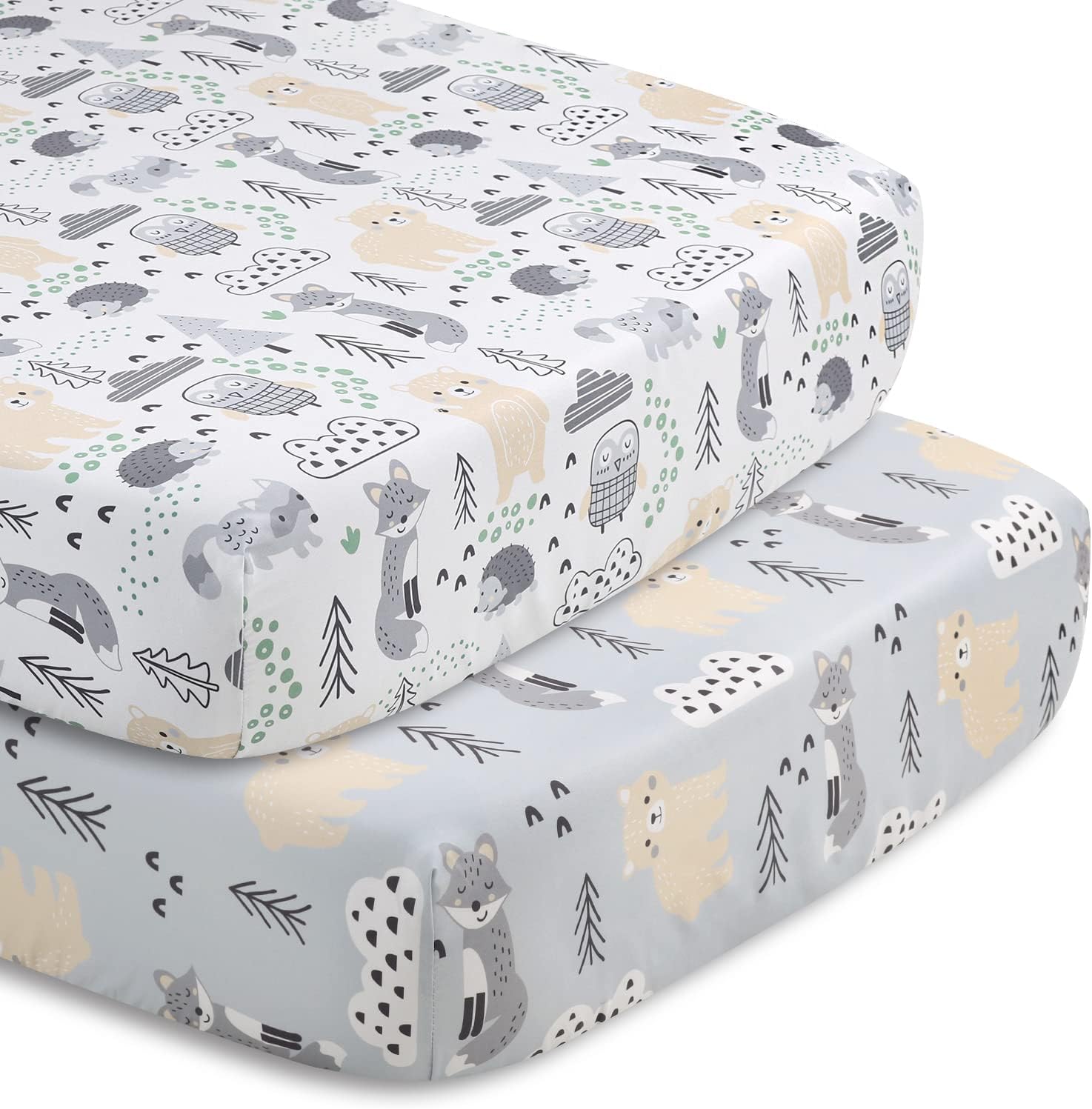 The Peanutshell 5 Piece Baby Crib Bedding Set - Woodscape