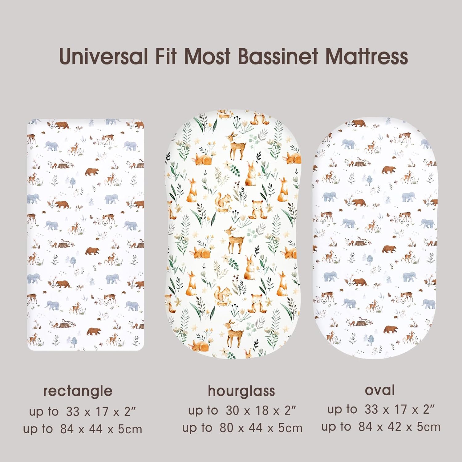 PHF Woodland Bassinet Sheet Set 2 Pack