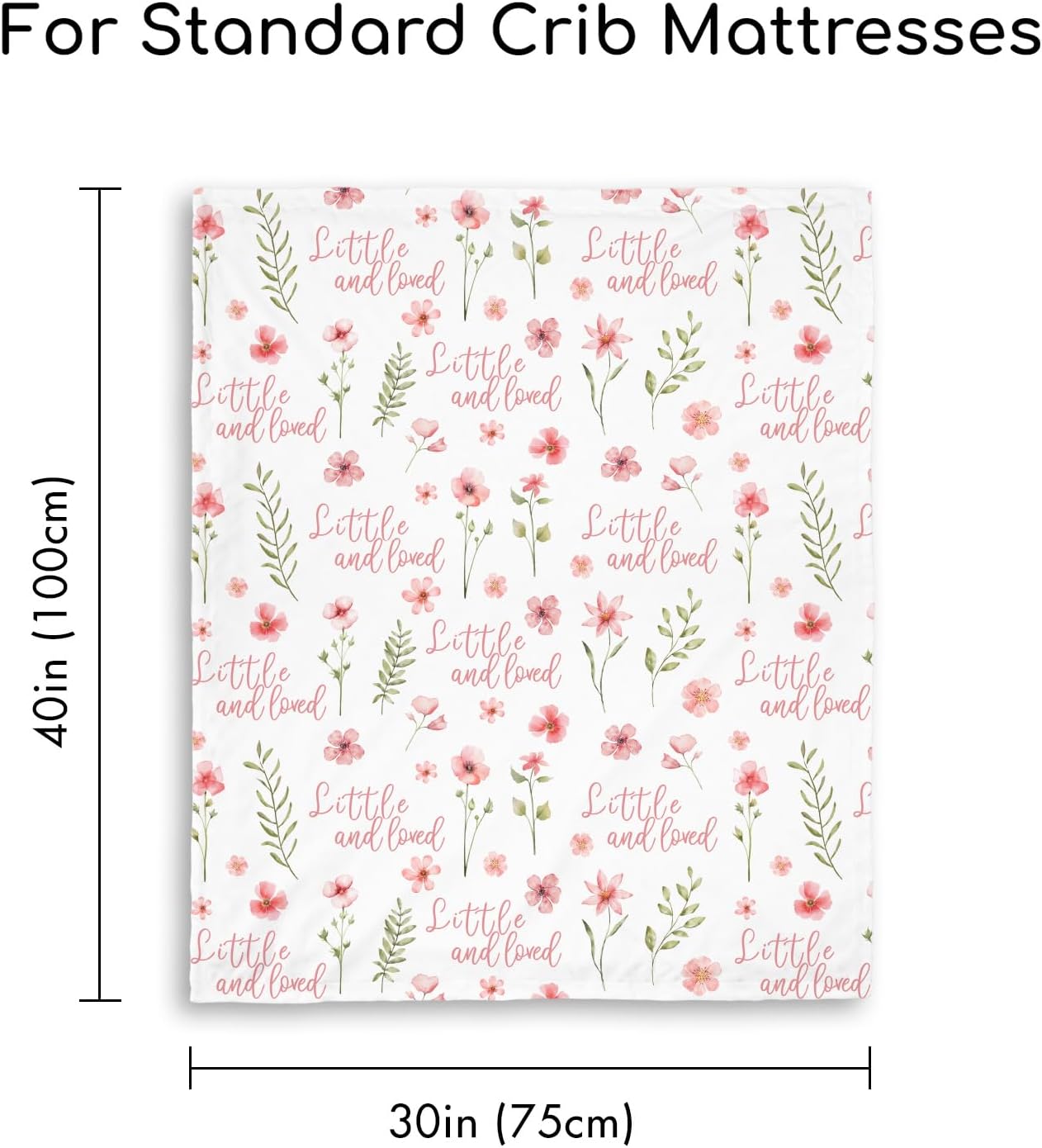 CIVARUA KIDS Floral Baby Blanket - Soft Minky Blanket for Girls