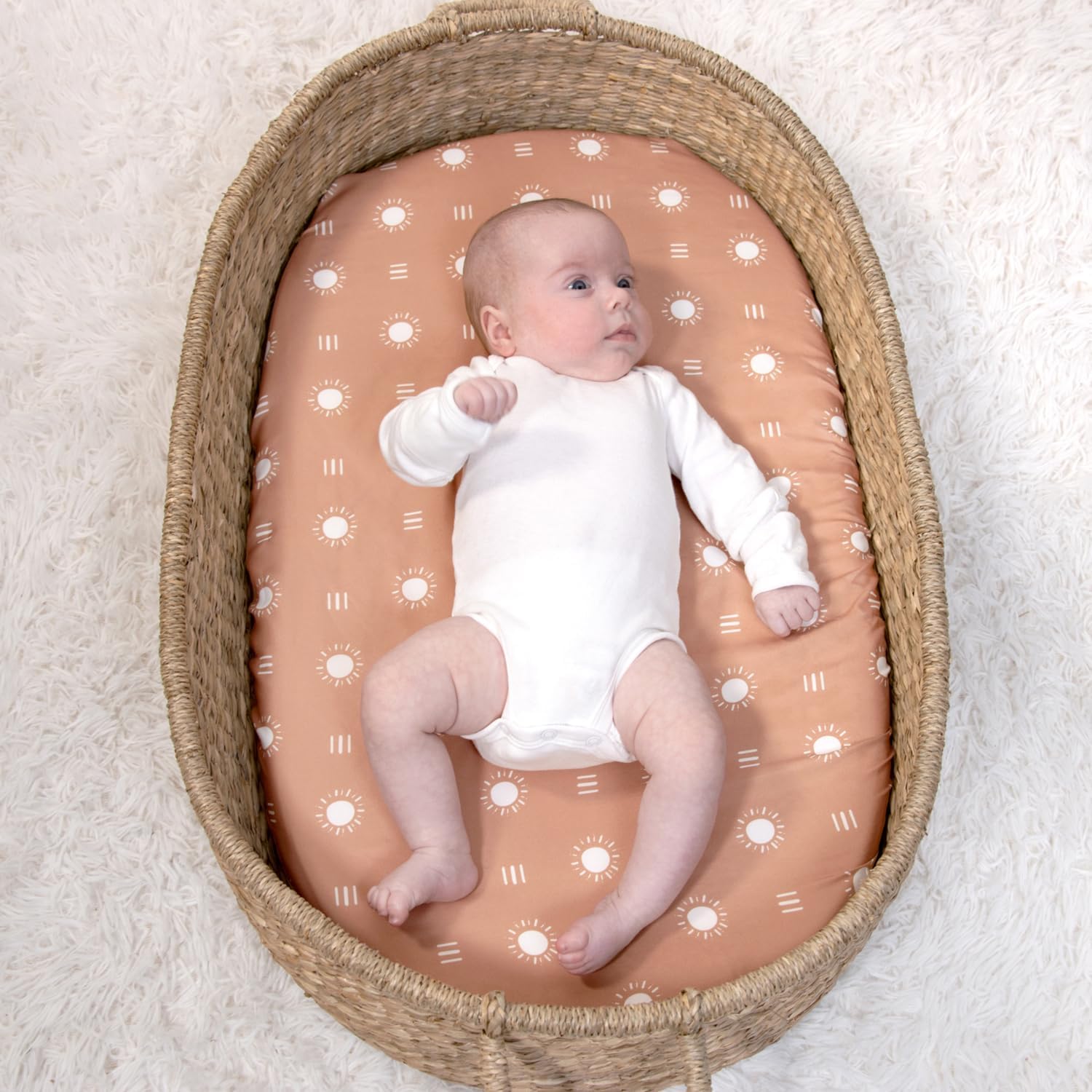 The Peanutshell Boho Bassinet Sheets 4-Pack for Baby