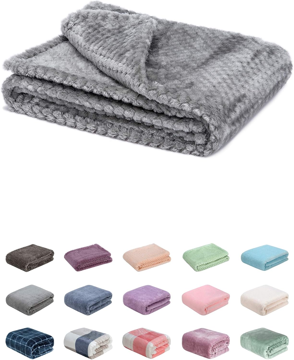 Fluffy Baby Blanket for Newborn Soft Thermal Microfleece Crib Cover