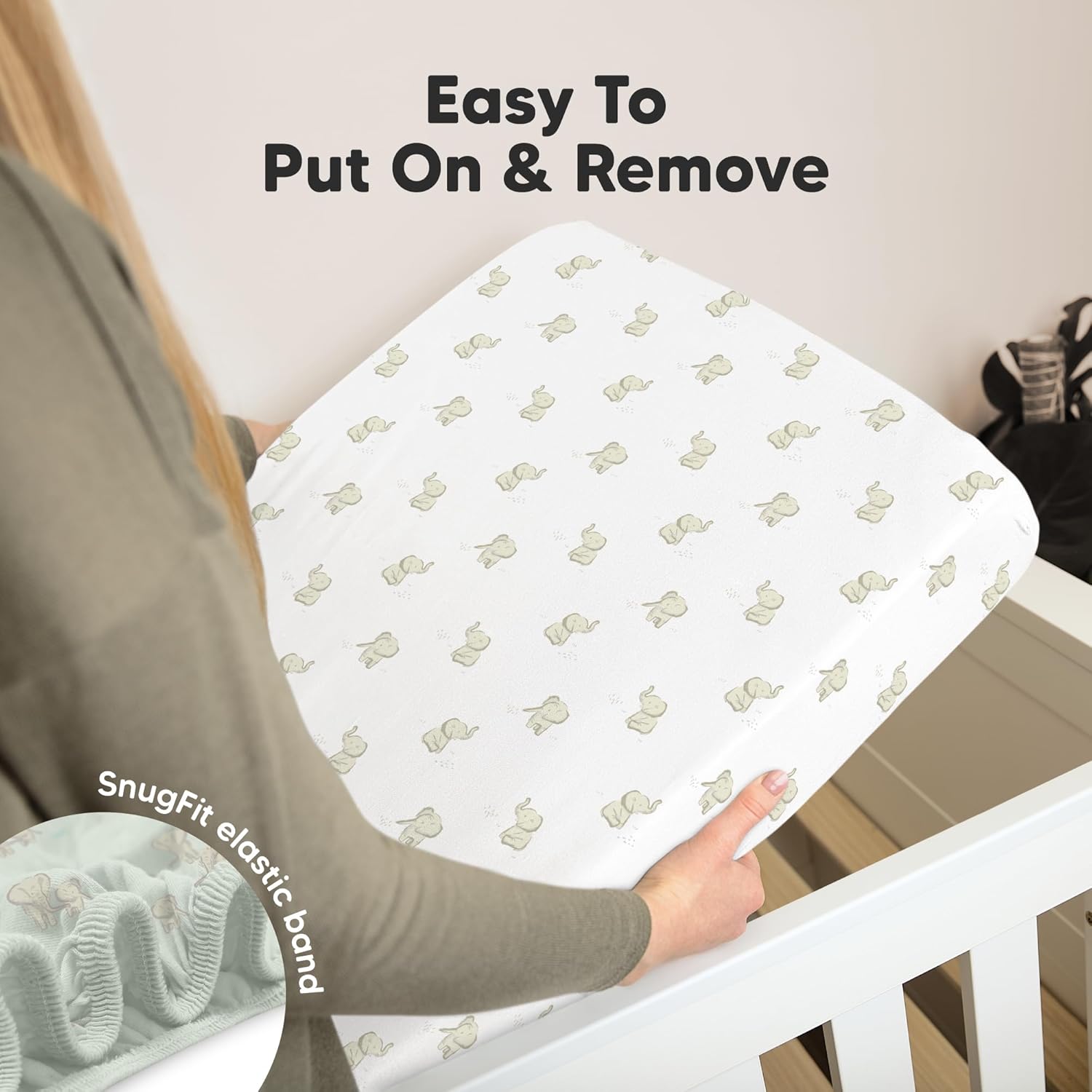 KeaBabies 2-Pack Mini Crib Sheets Fitted 38x26