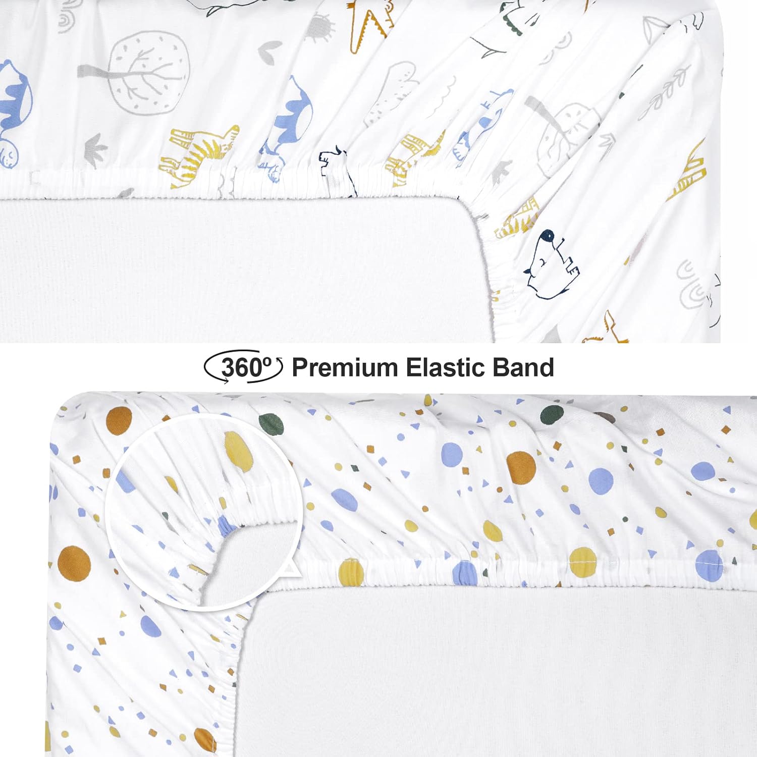 PHF 100 Cotton Bassinet Sheets 2 Pack - Woodland Animals
