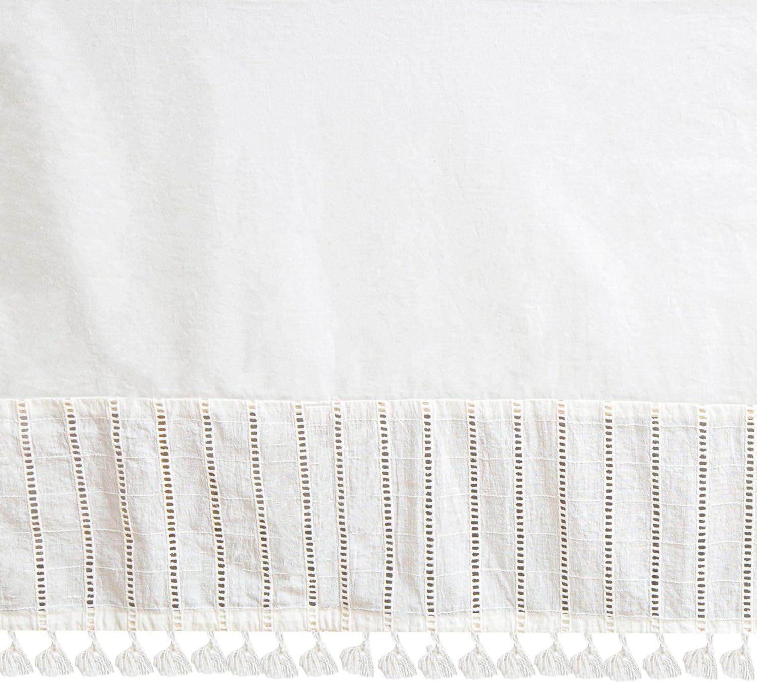 Crane Baby Boho Cotton Crib Skirt with Fringe