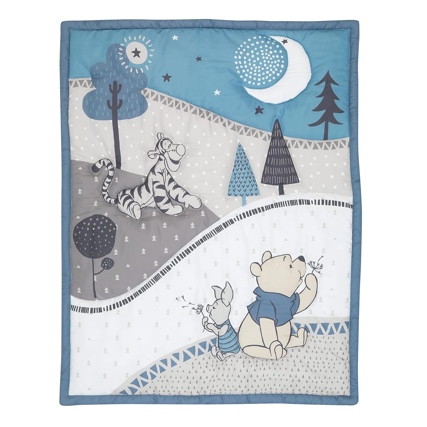 Lambs Ivy Forever Pooh Crib Bedding Set Blue