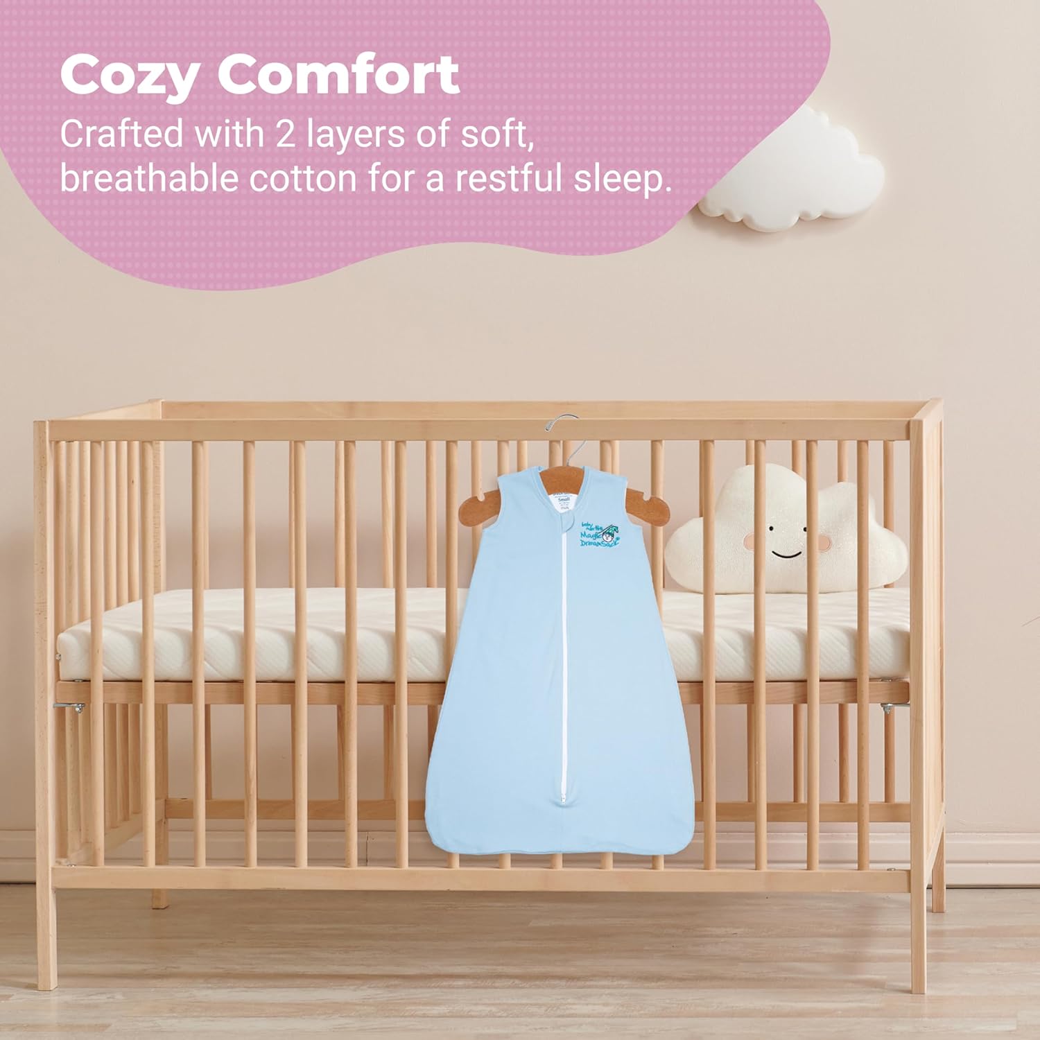 Magic Sleepsuit Baby Merlins Cotton Swaddle Transition Suit - Soft Cozy Easy Diaper Changes