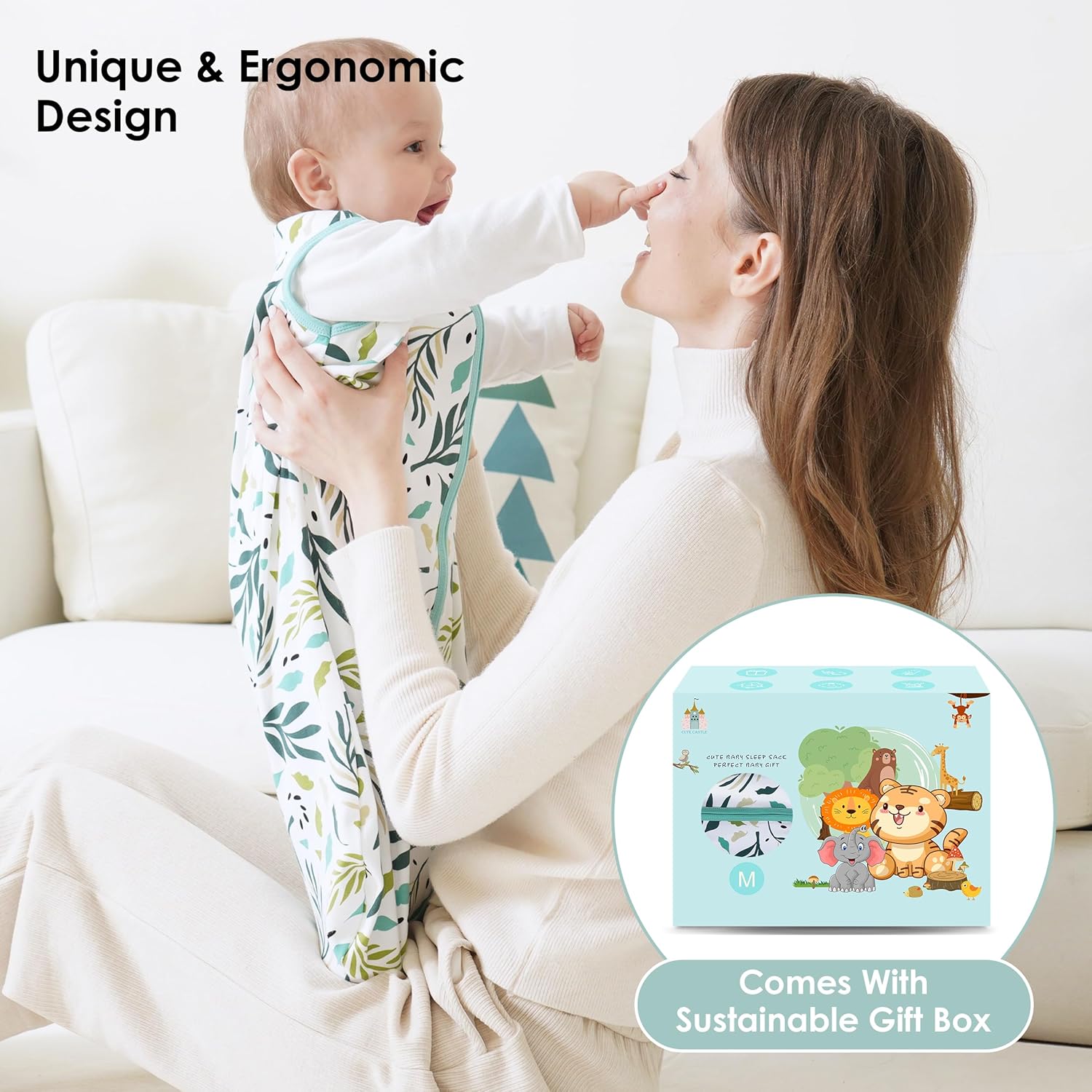 Cute Castle 18-24 Months Sleep Sack 3 Pack Green 1