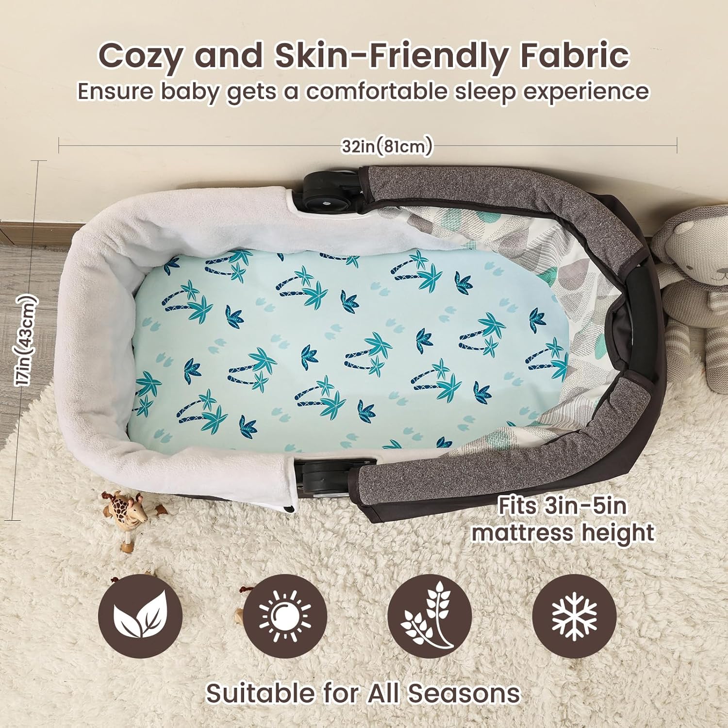 Davids Kids 3 Pack Crib Sheets Dinosaur Blue