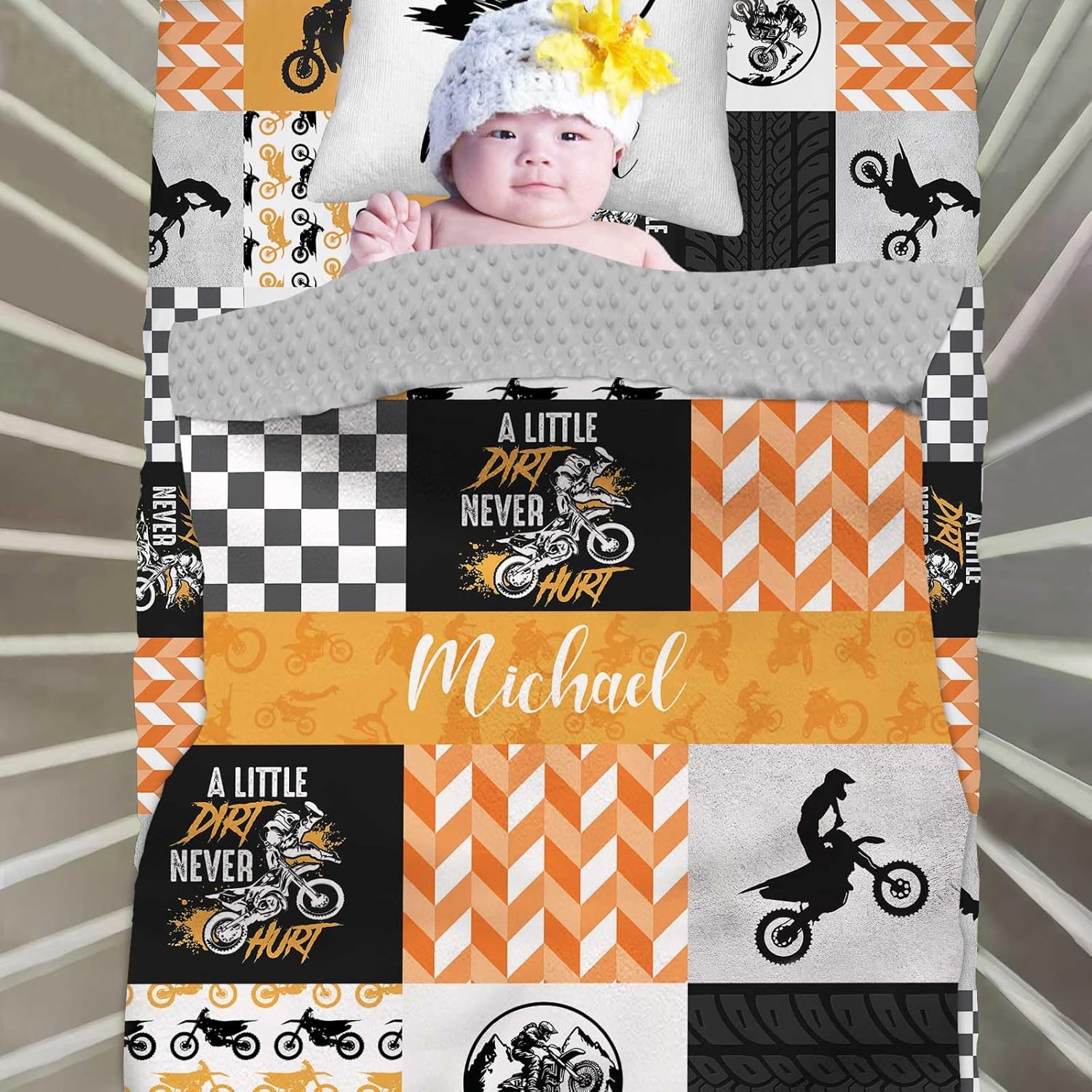Custom Crib Bedding Set for Boys 3-Piece Personalized Name Set