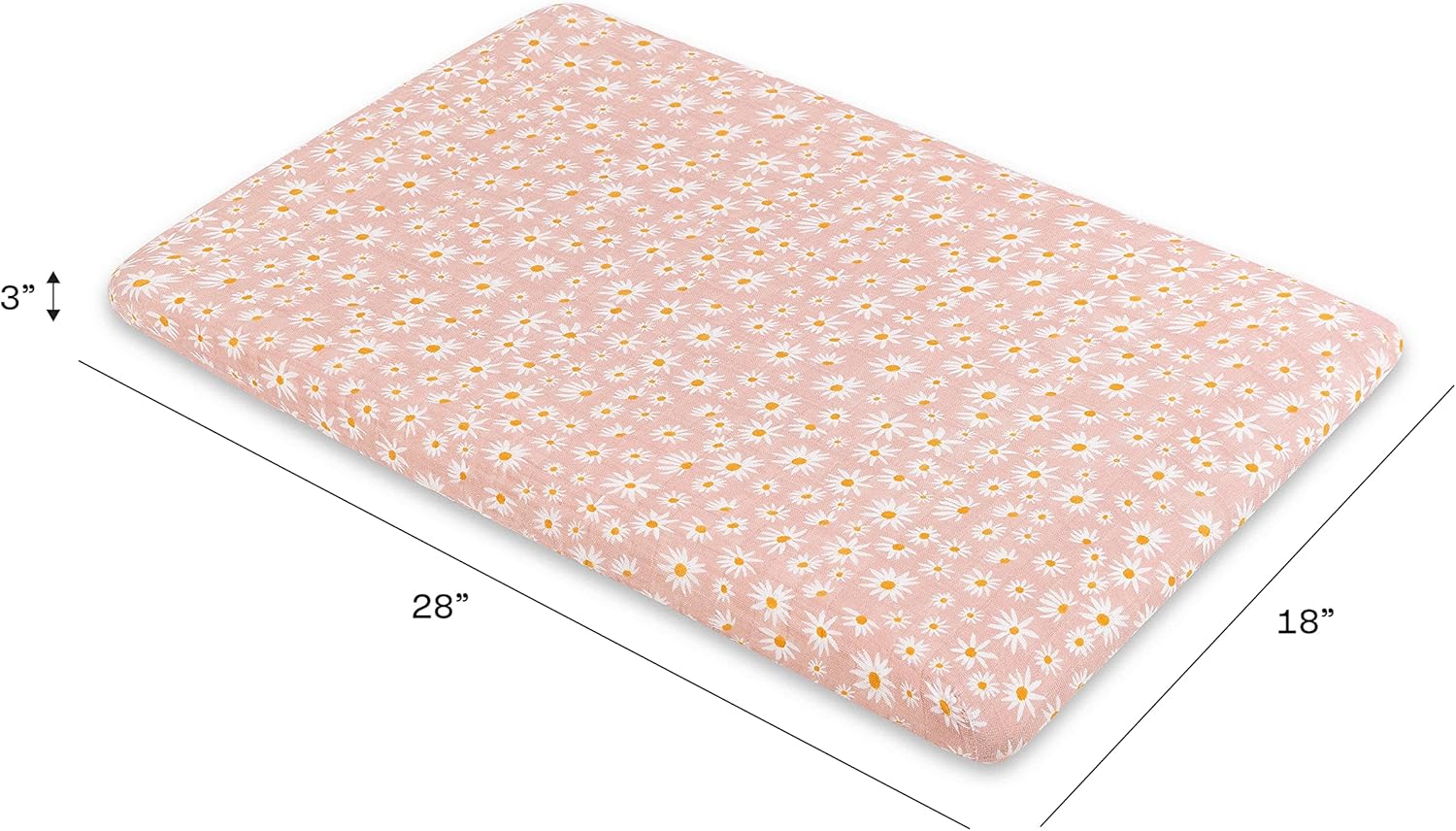 Babyletto Daisy Bassinet Sheets - Organic Cotton 360 Fitted
