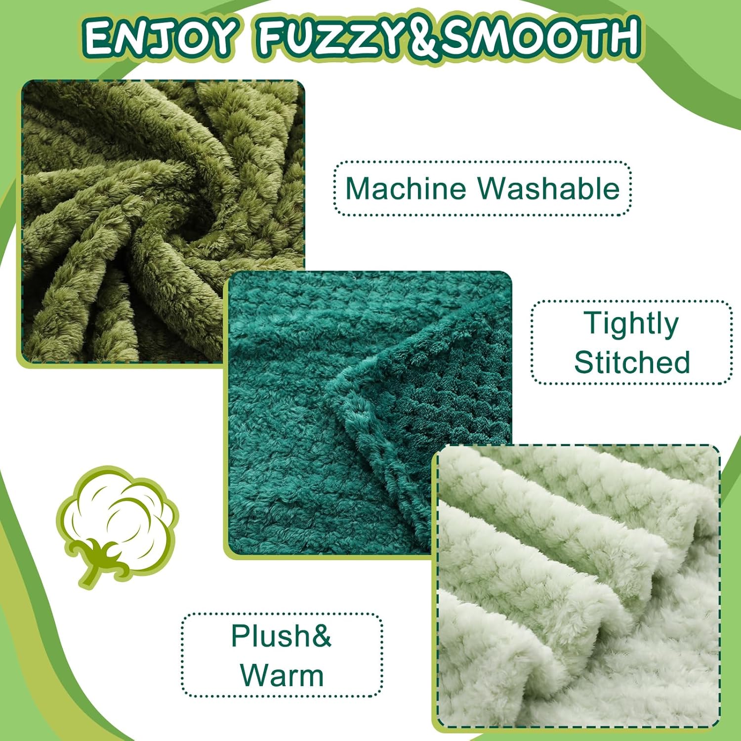 Frienda 4 Pcs Fluffy Baby Blanket for Boys Girls 32x24 Inch