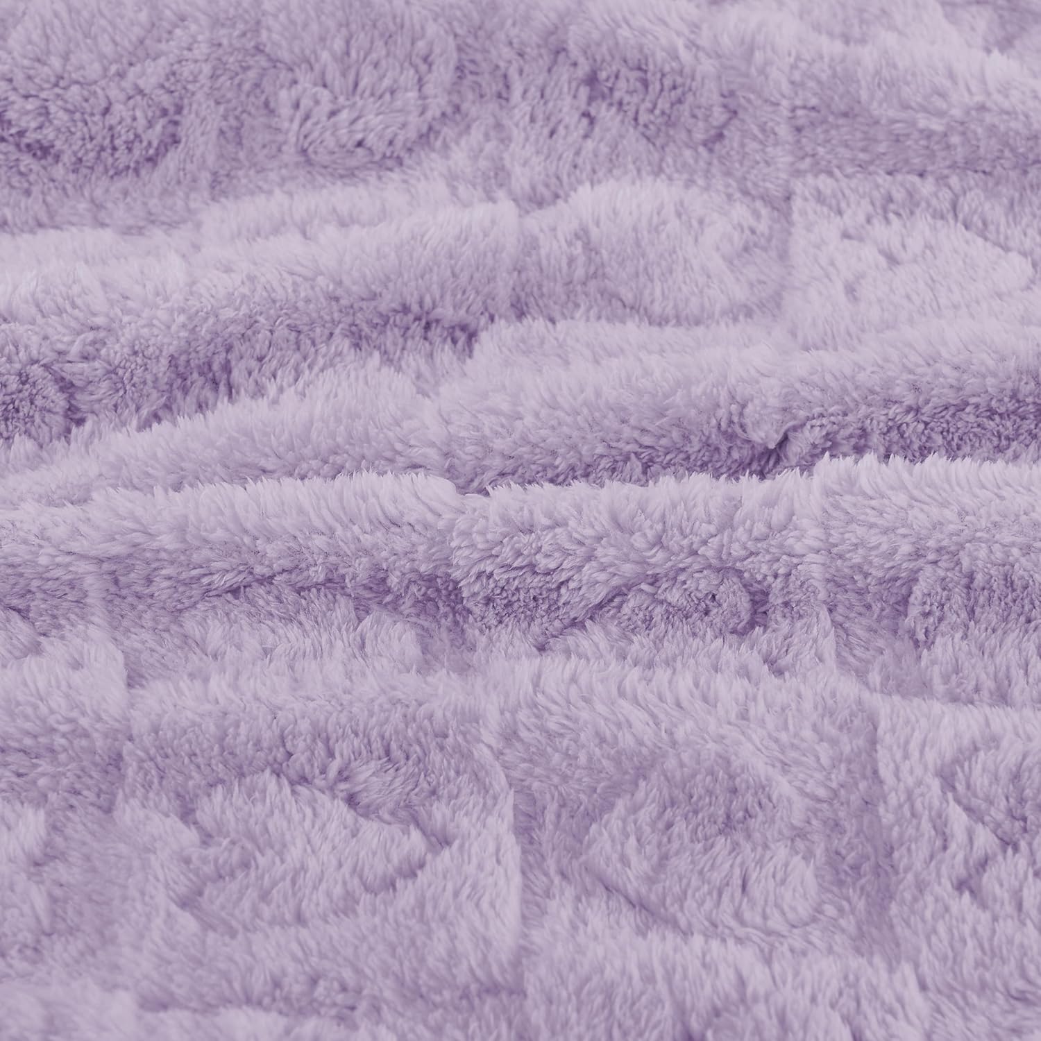 Yurhap Fleece Baby Blanket Heart Checkered Purple 30x40