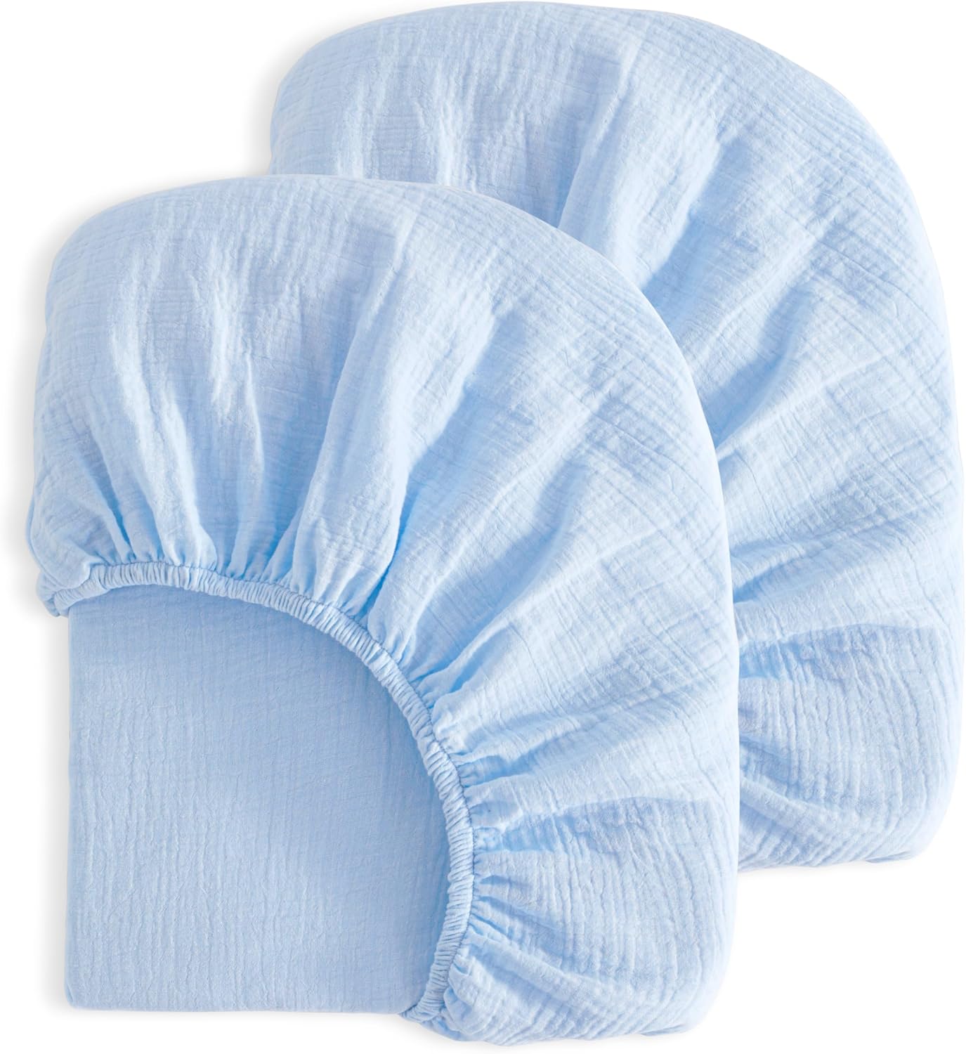NTBAY 2 Pack Muslin Crib Sheets Soft and Breathable