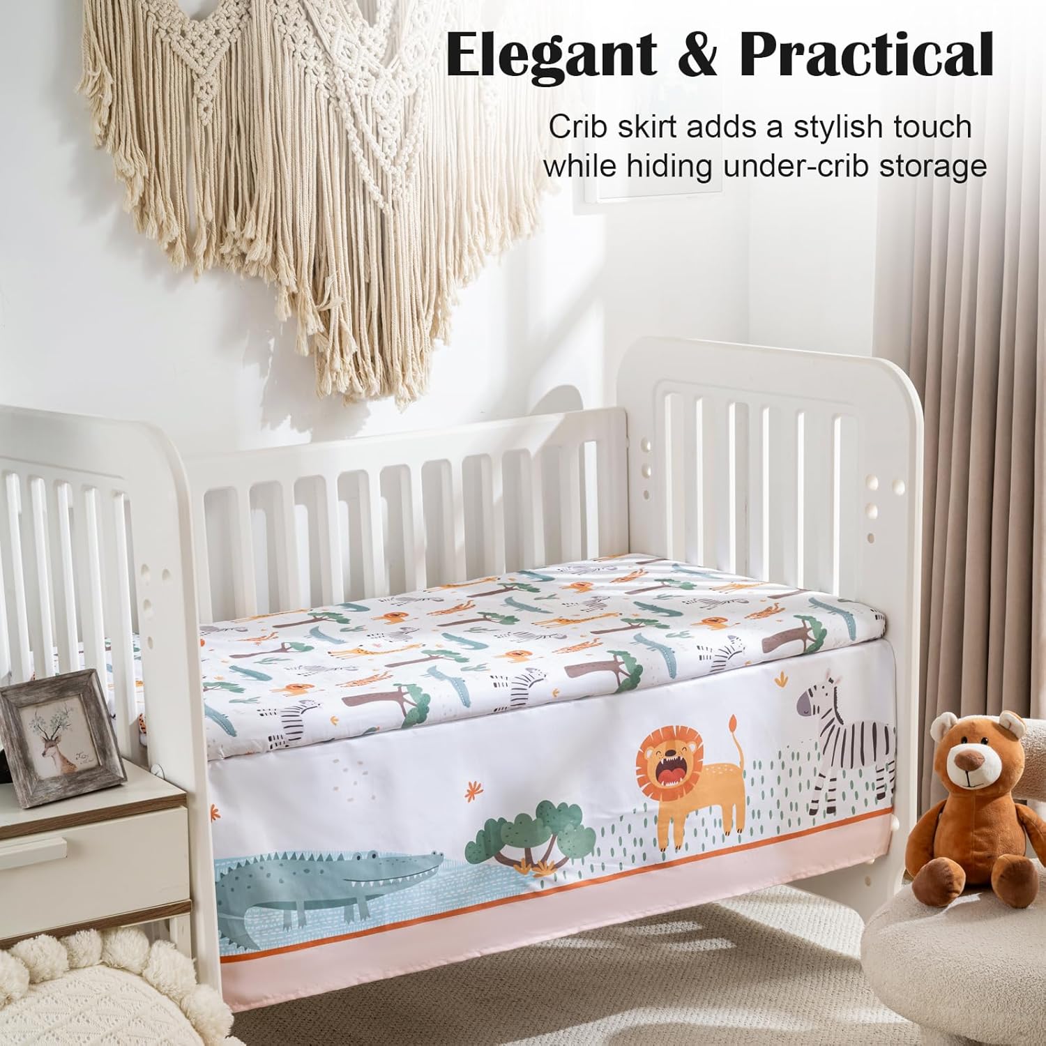 TINYHARBO Crib Bedding Set 4 Pieces