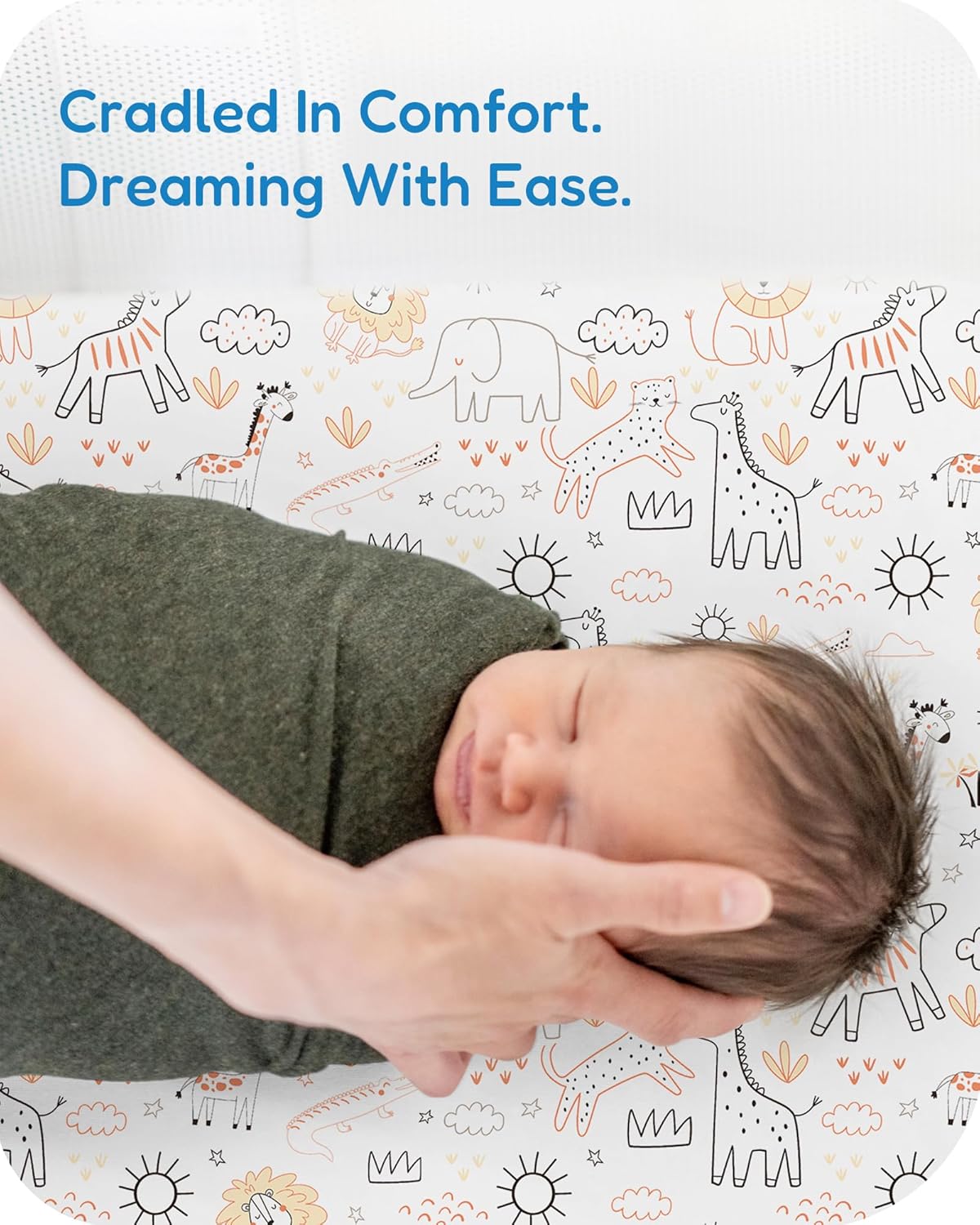 TOTCHILL Bassinet Sheet Set - Orange Cloud and Rainbow Design