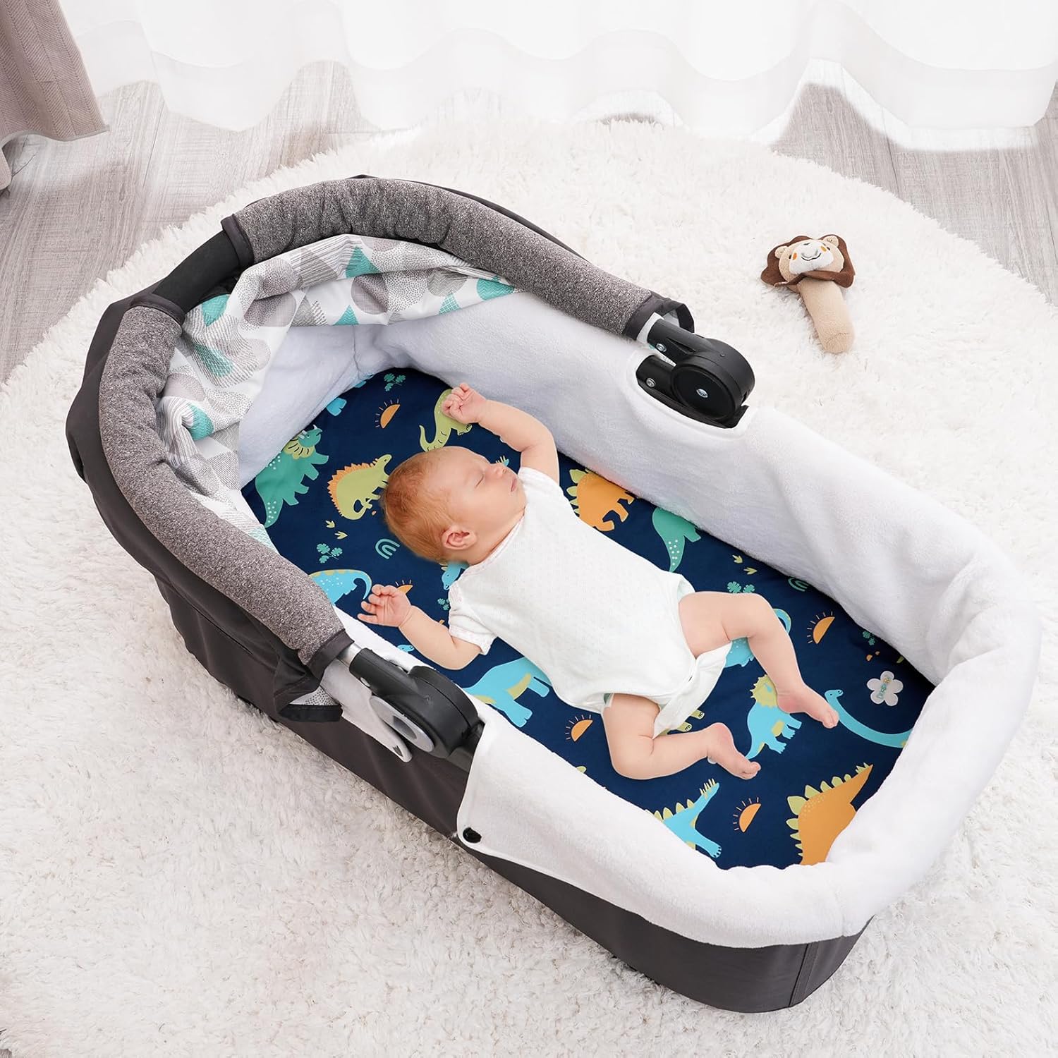 PHF Dinosaur Bassinet Sheet Set 2 Pack 1