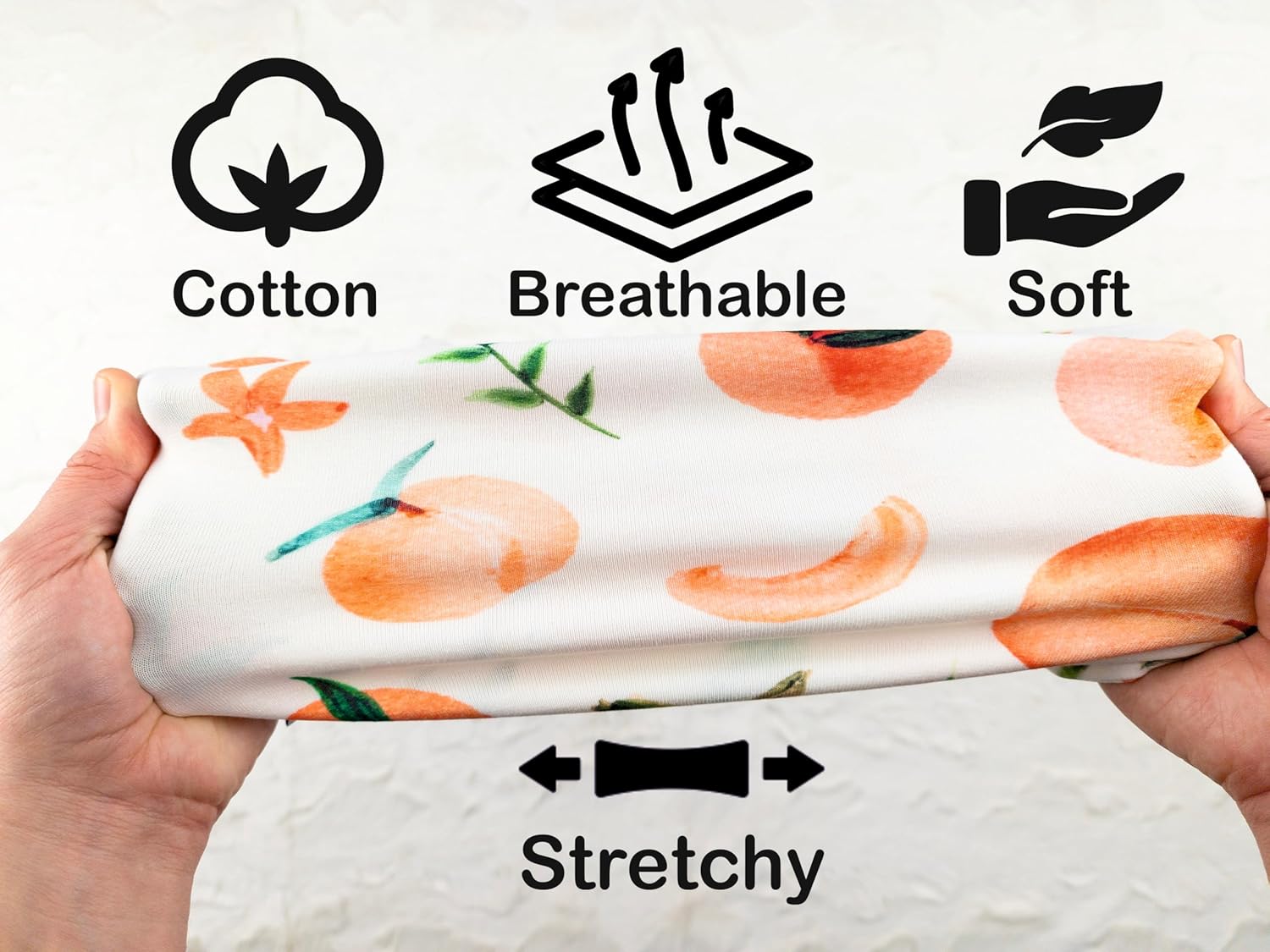 TeoBee Peach Swaddle and Headband Set 0-6 Months