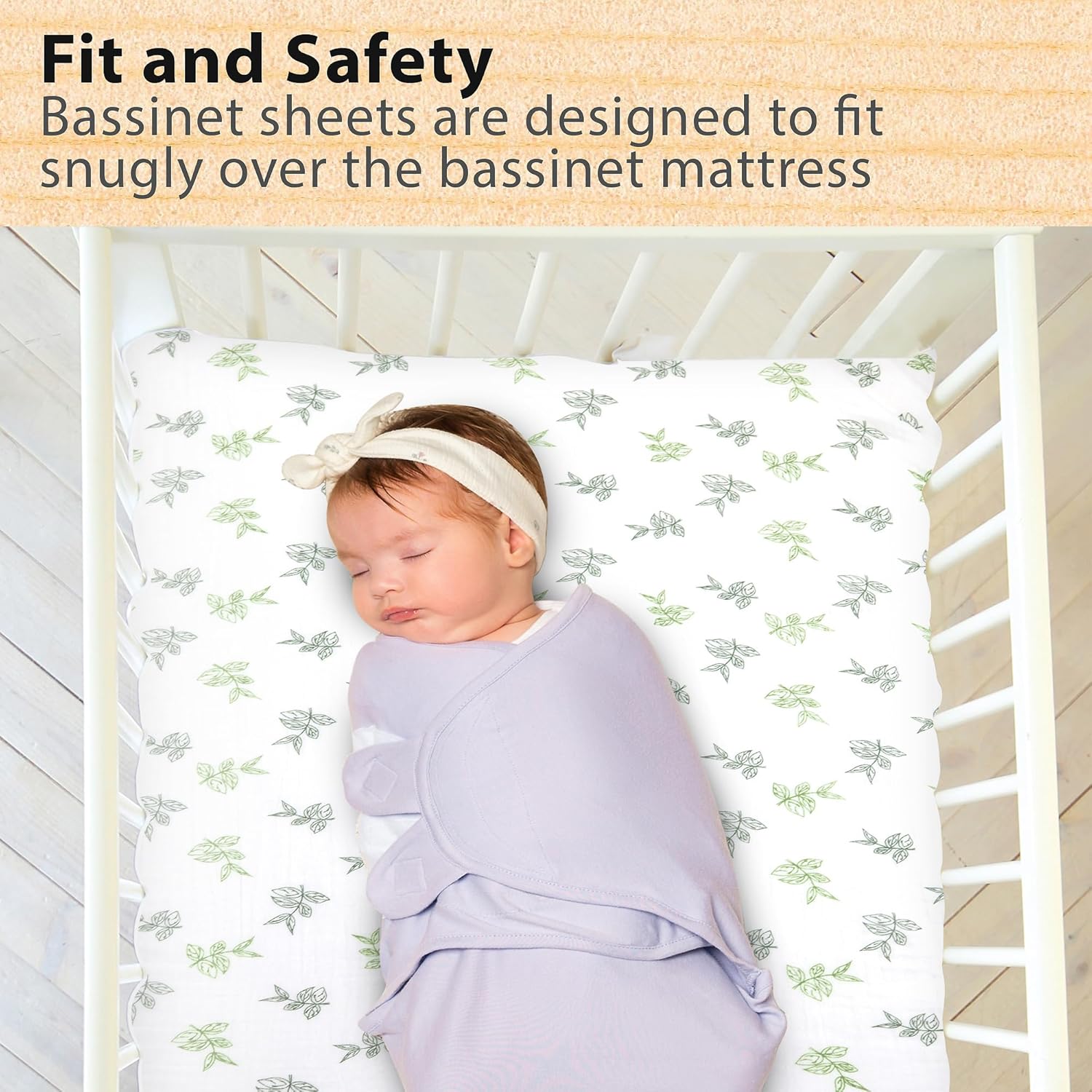 Bublo Baby 3 Pack Organic Muslin Bassinet Sheets