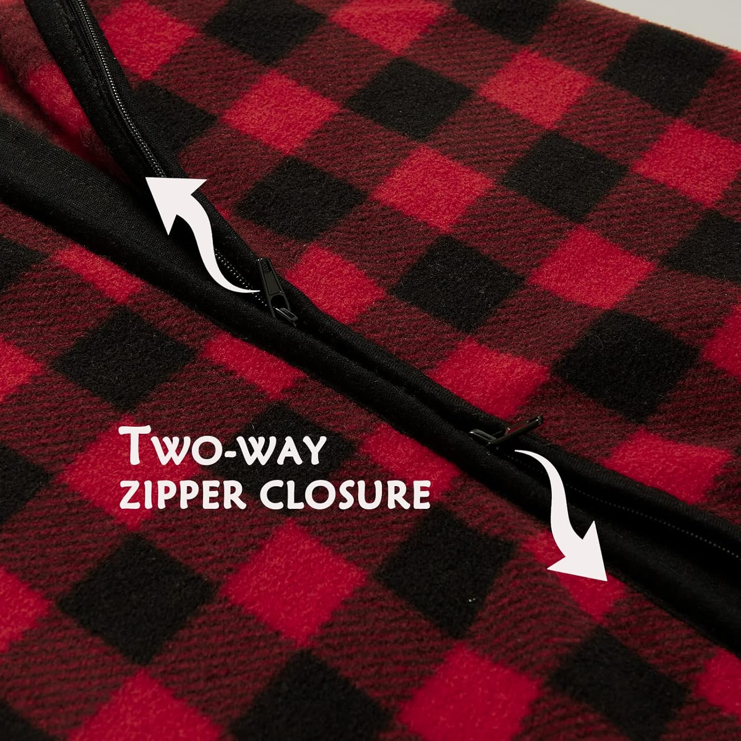 DaysU Micro Fleece Sleep Sack 15 TOG Unisex Buffalo Plaid 0-6 Months