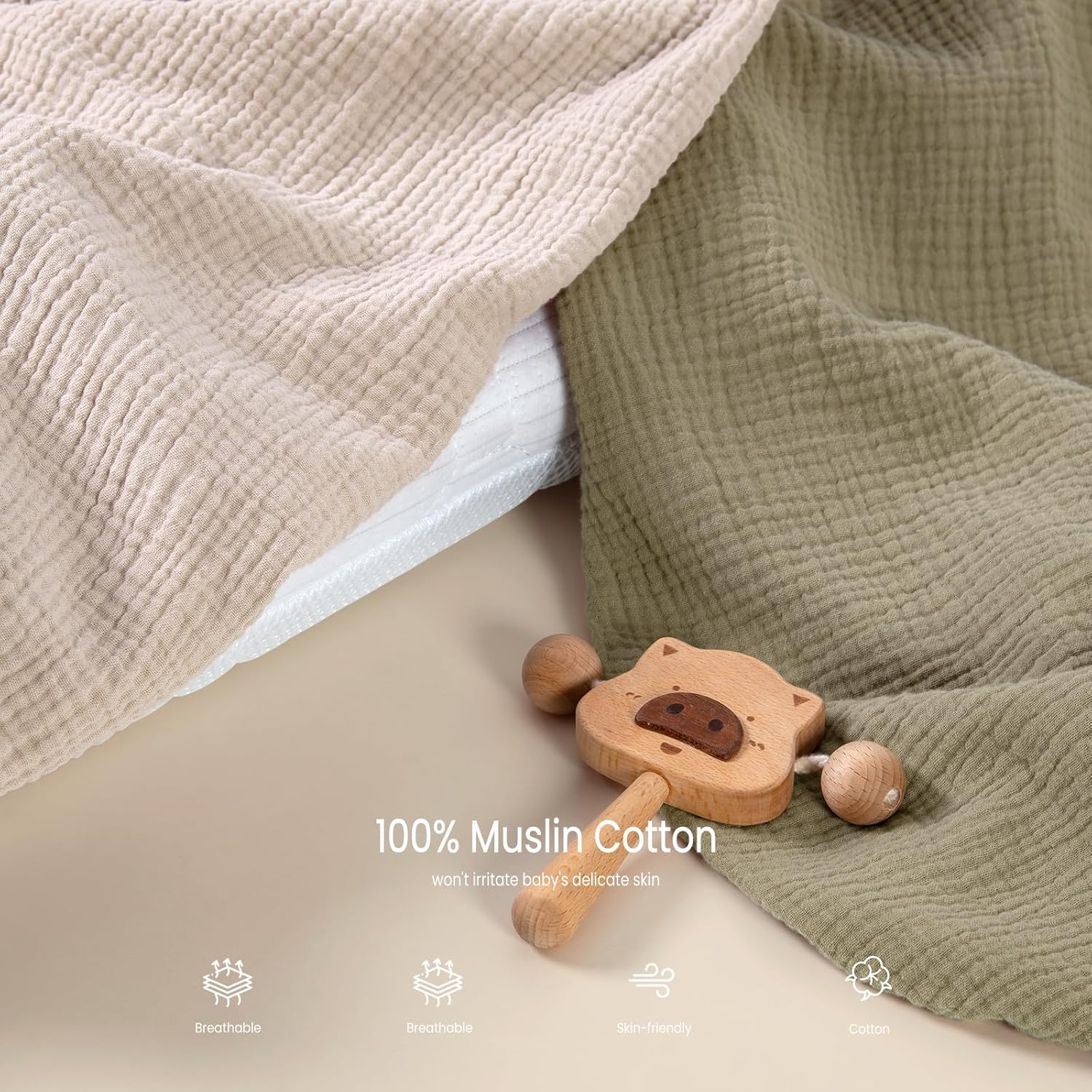 Lulumoon Muslin Bassinet Sheets for Baby
