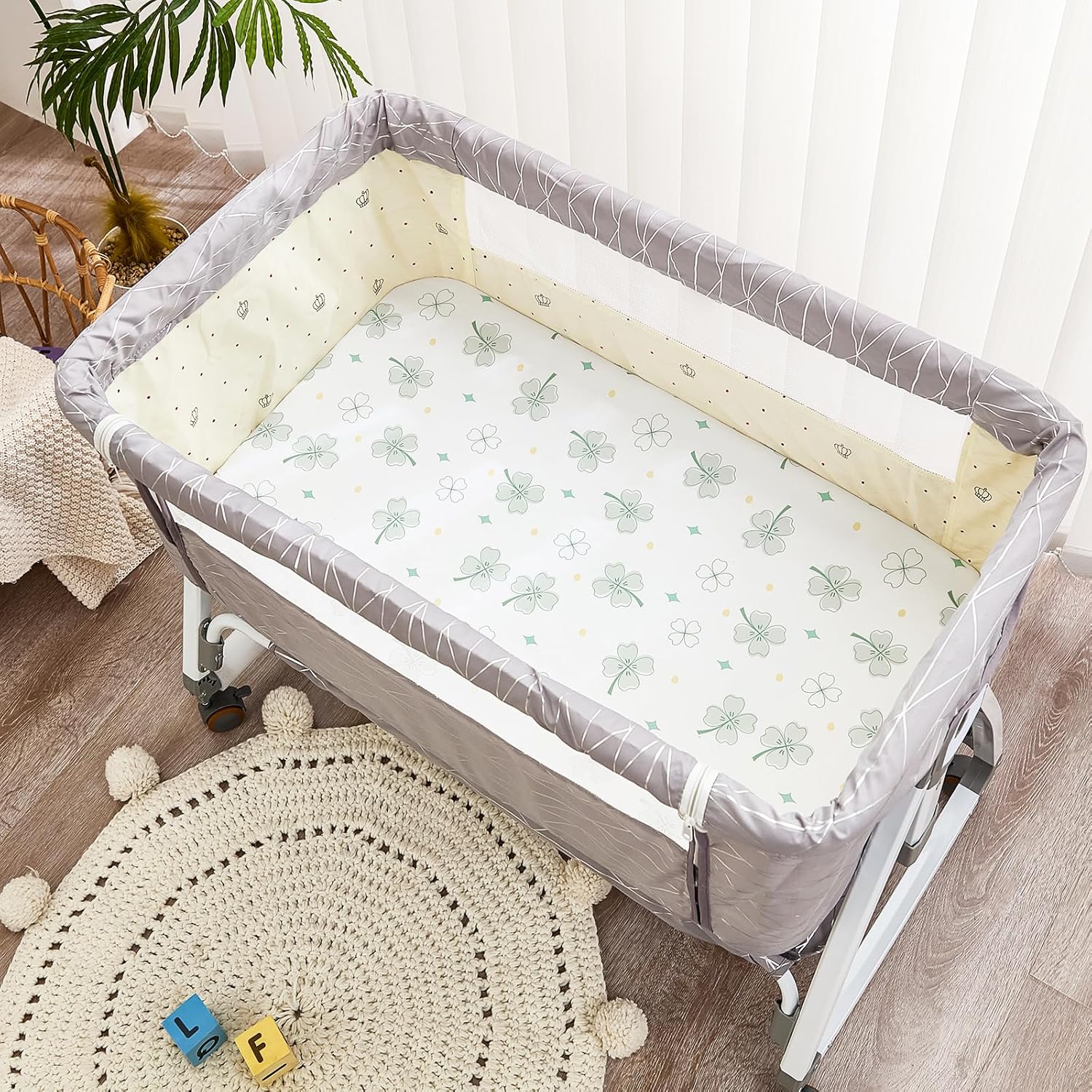 4 Pack Bassinet Sheets - 33x20 for Baby Delight Angelbliss Maxi-COSI