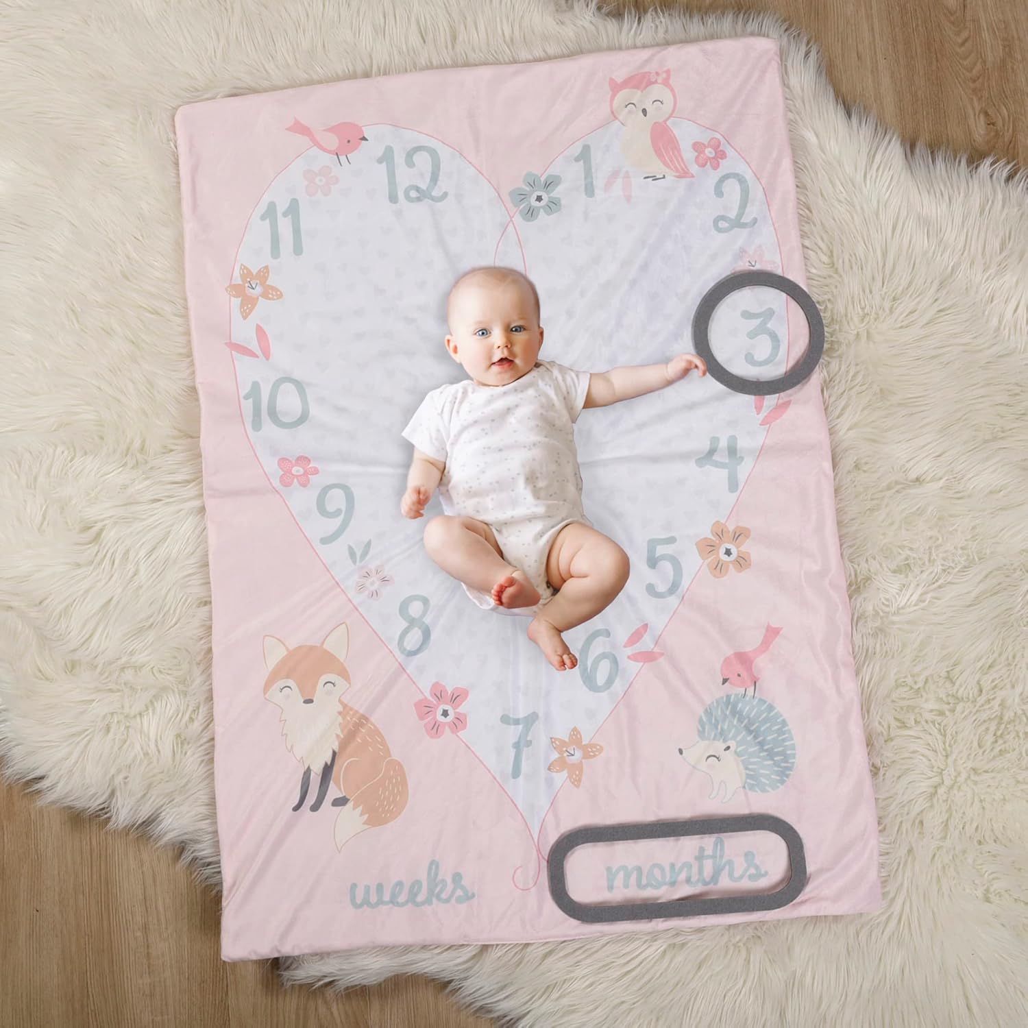 EXPRESSIONS 5 Piece Crib Bedding Set - Woodland Pink