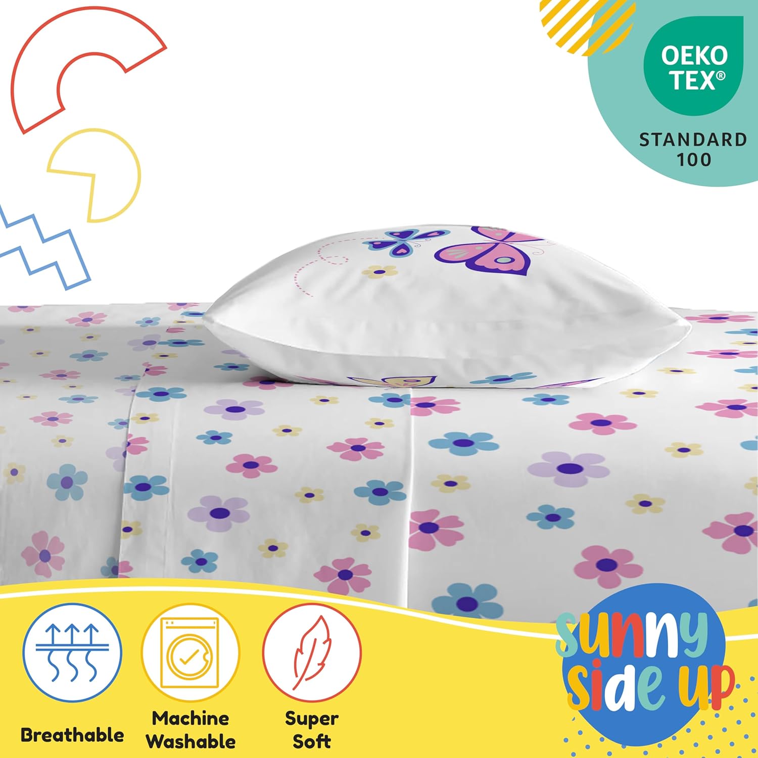 Sunny Side Up Flutter Toddler Sheet Set - 3 Piece