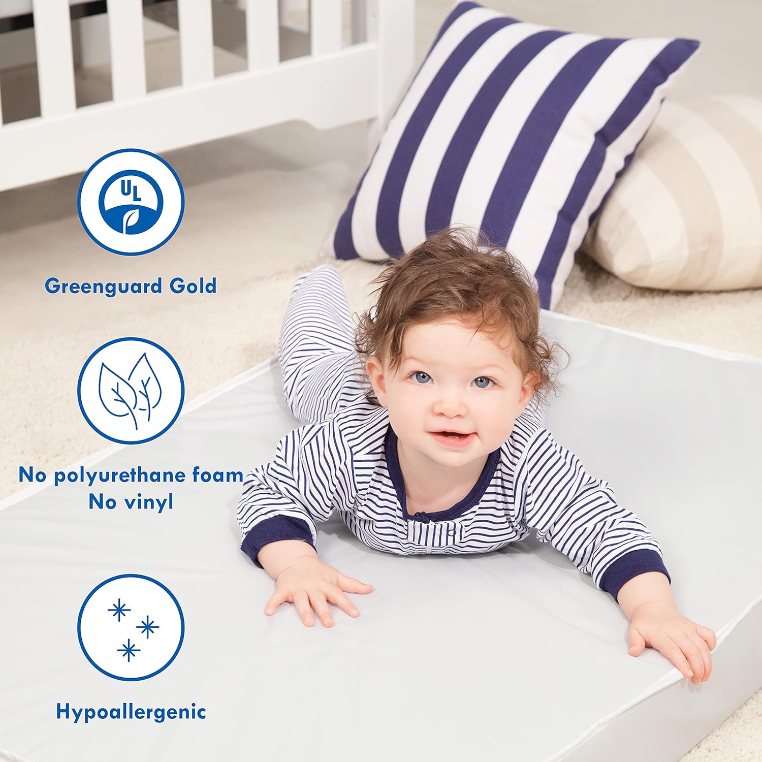 DaVinci Complete Slumber Mini Crib Mattress Firm Lightweight Waterproof Greenguard Gold Certified