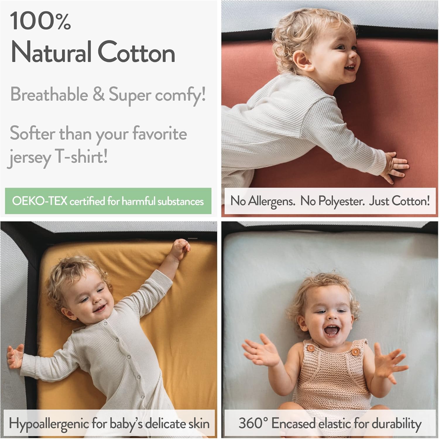 Joey Joan Bassinet Sheets 2 Pack - 14x29 Light Dark Sage Green
