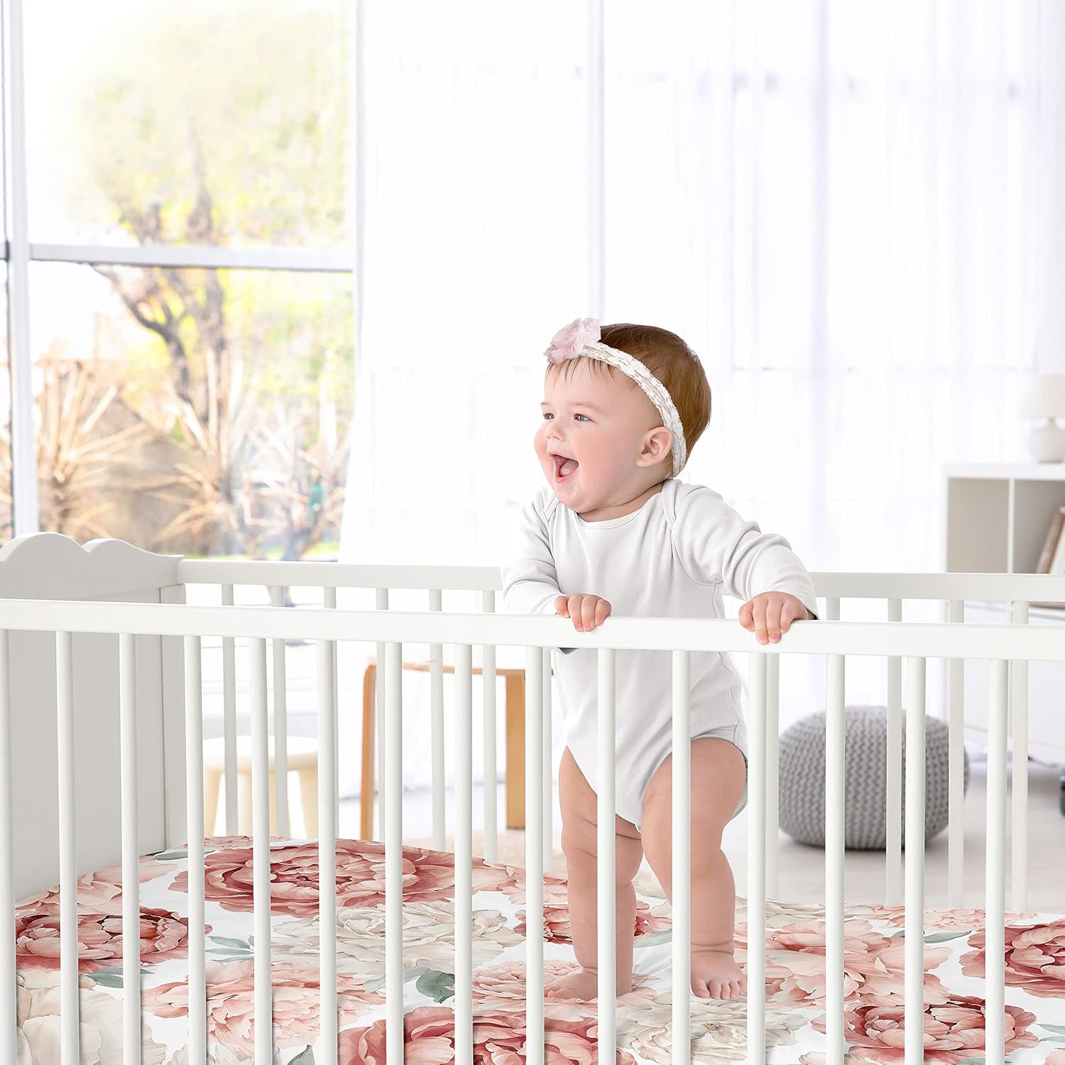 Sweet Jojo Designs Blush Pink Satin Crib Sheet
