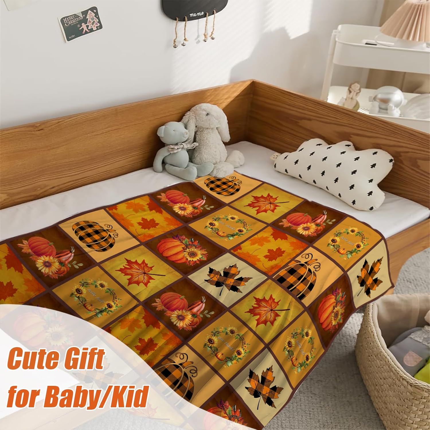 YeeJu Cozy Fall Plaid Throw Blanket 30x40 Inch