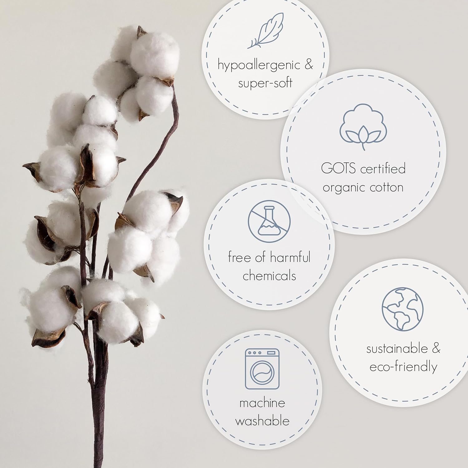 Woolino Organic Cotton Sleep Sack for 18-36 Months - Silver
