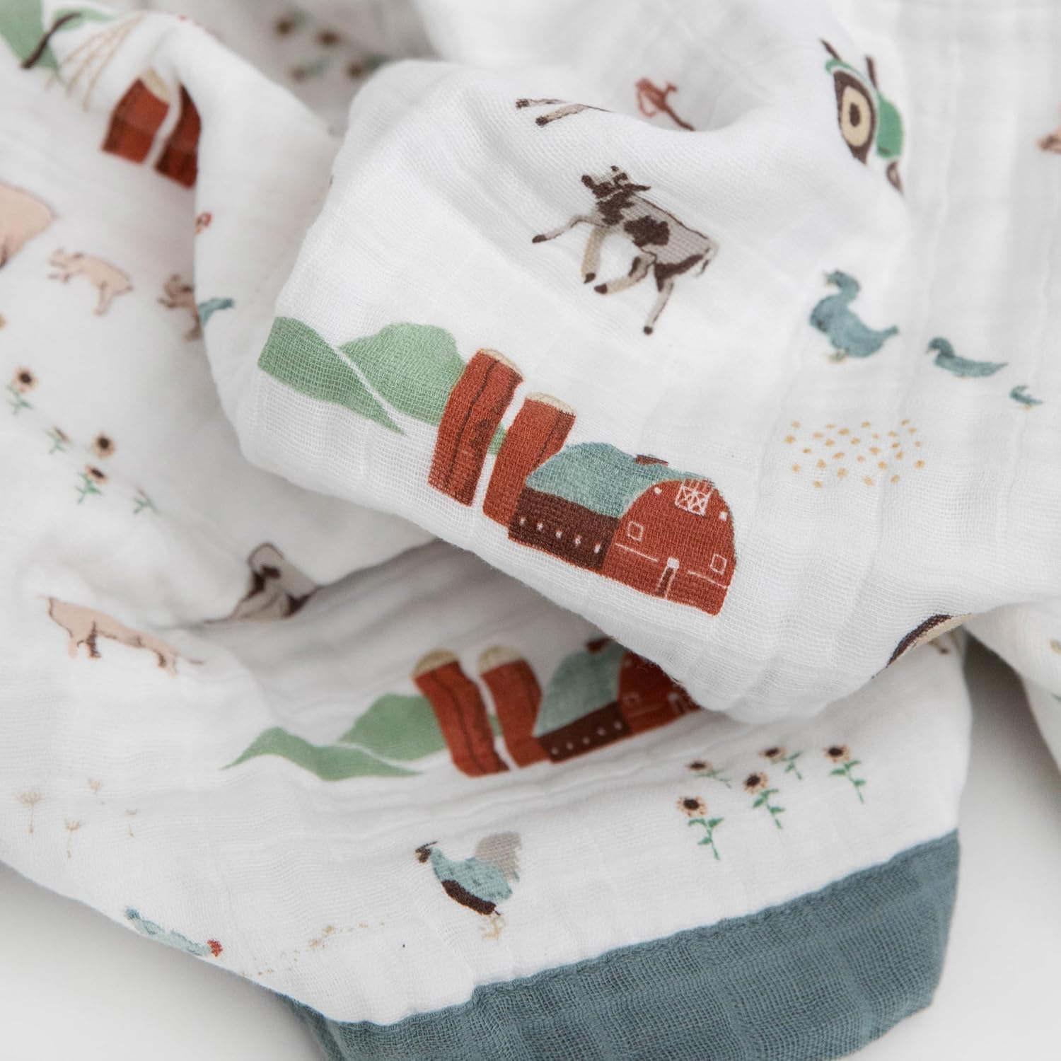 Little Unicorn Farmyard Quilt for Newborns