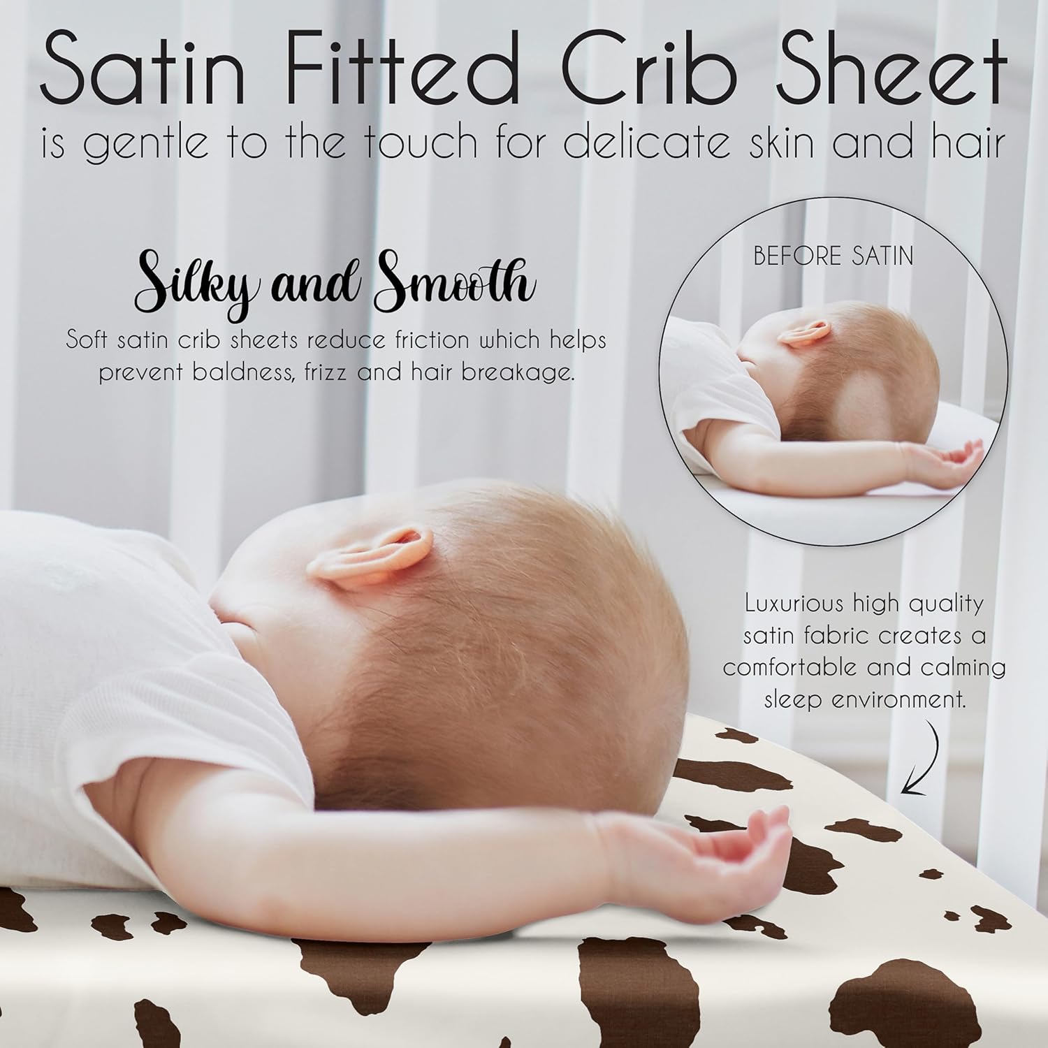 Sweet Jojo Designs Western Cow Print Crib Sheet