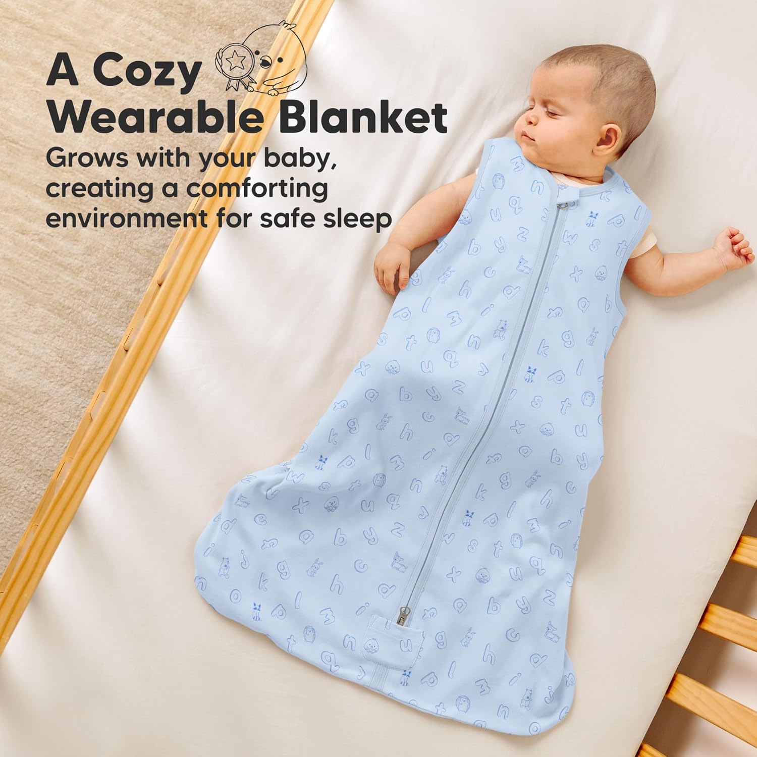 KeaBabies 2-Pack Wearable Sleep Sacks for 3-6 Months