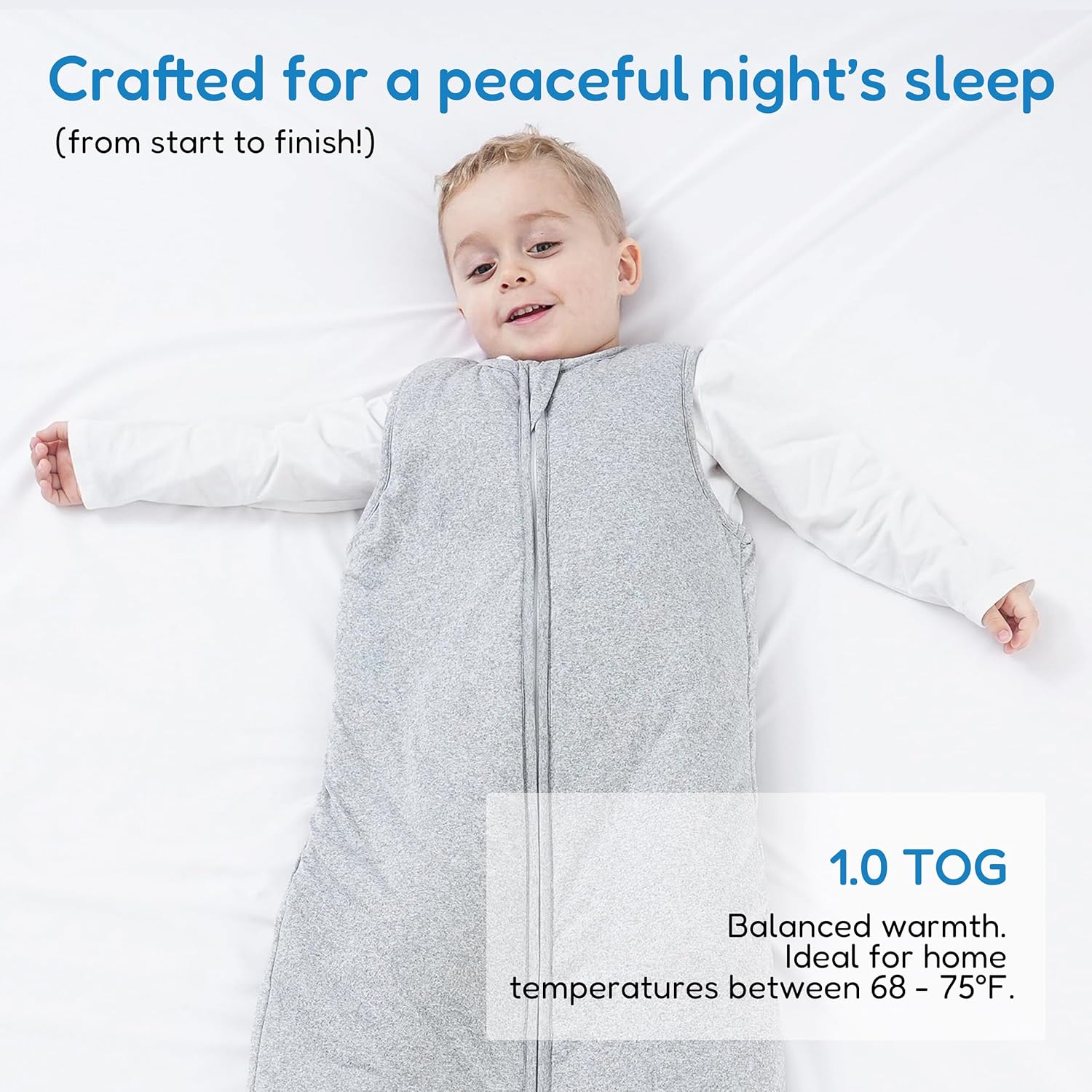 TotAha Toddler Sleep Sack 10 TOG Grey