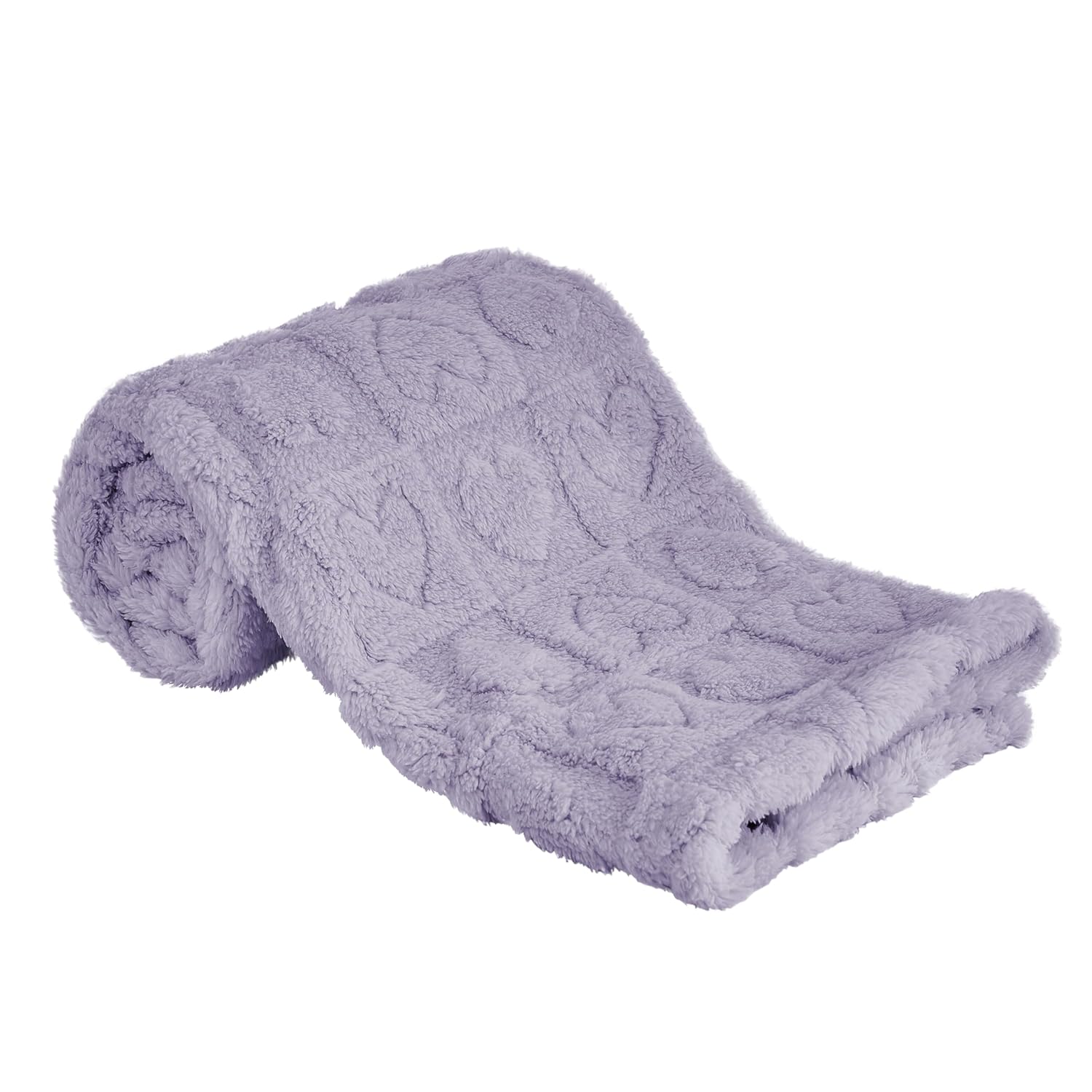 Yurhap Fleece Baby Blanket Heart Checkered Purple 30x40