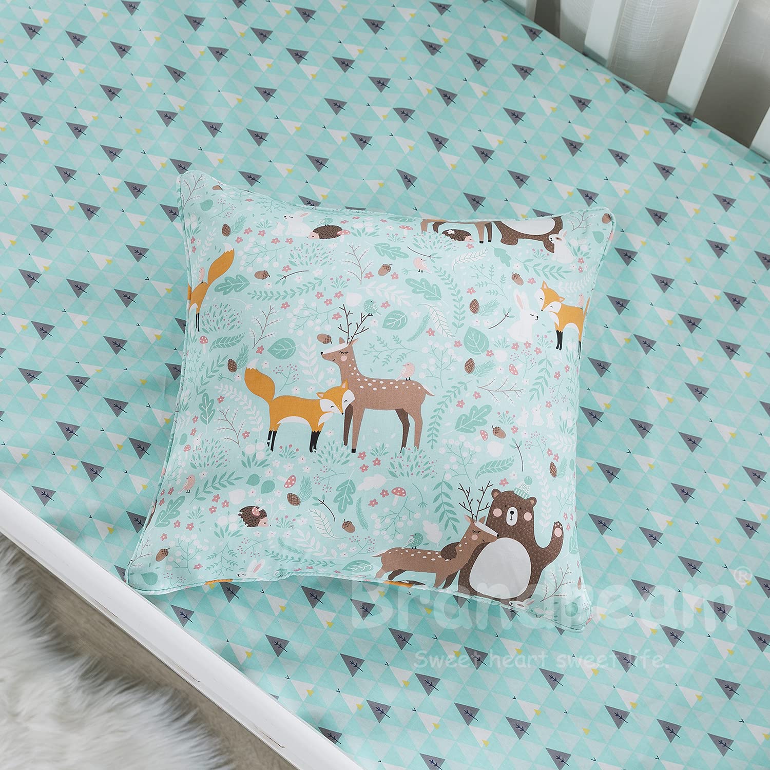 Brandream Boys Animal Crib Bedding Set 3 Piece 100 Cotton
