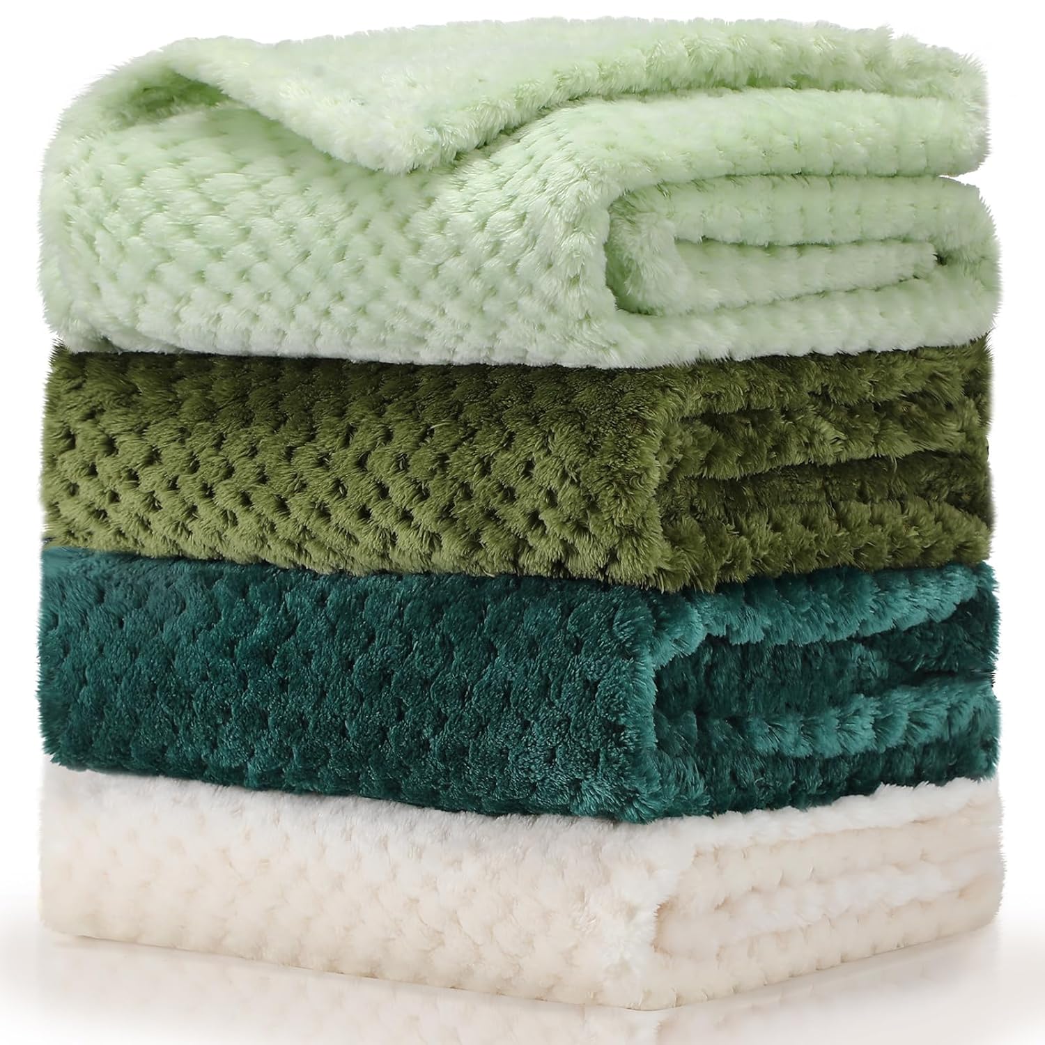 Frienda 4 Pcs Fluffy Baby Blanket for Boys Girls 32x24 Inch