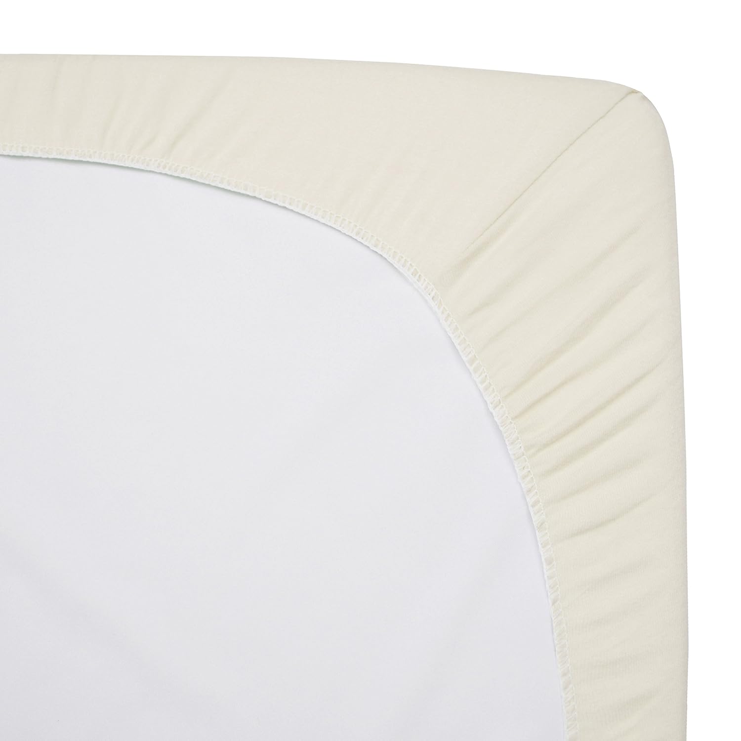 TL Care 15 x 33 Fitted Bassinet Sheet - Natural Cotton Cream Soft Breathable