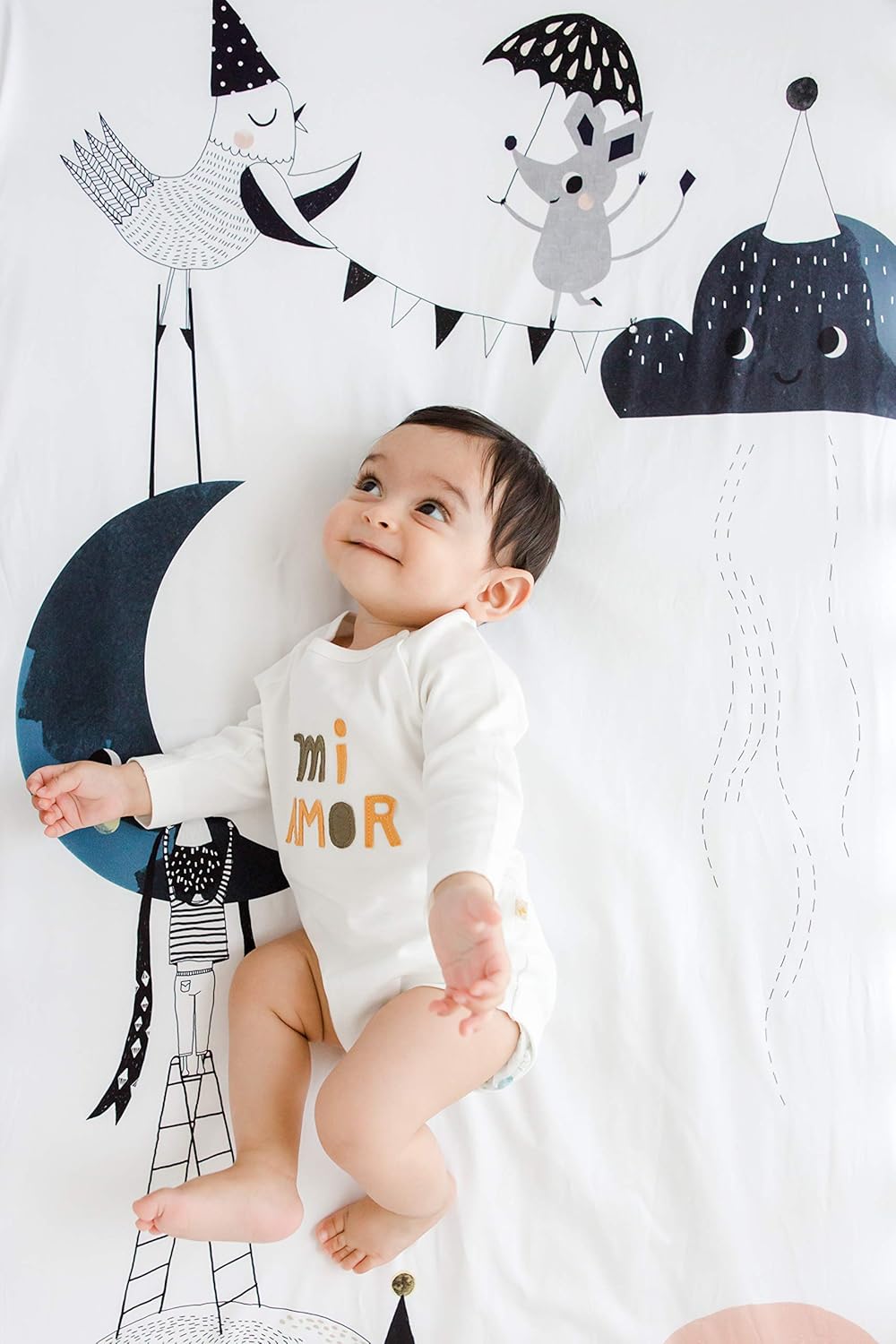 Rookie Humans 100 Cotton Sateen Crib Sheet The Moons Birthday